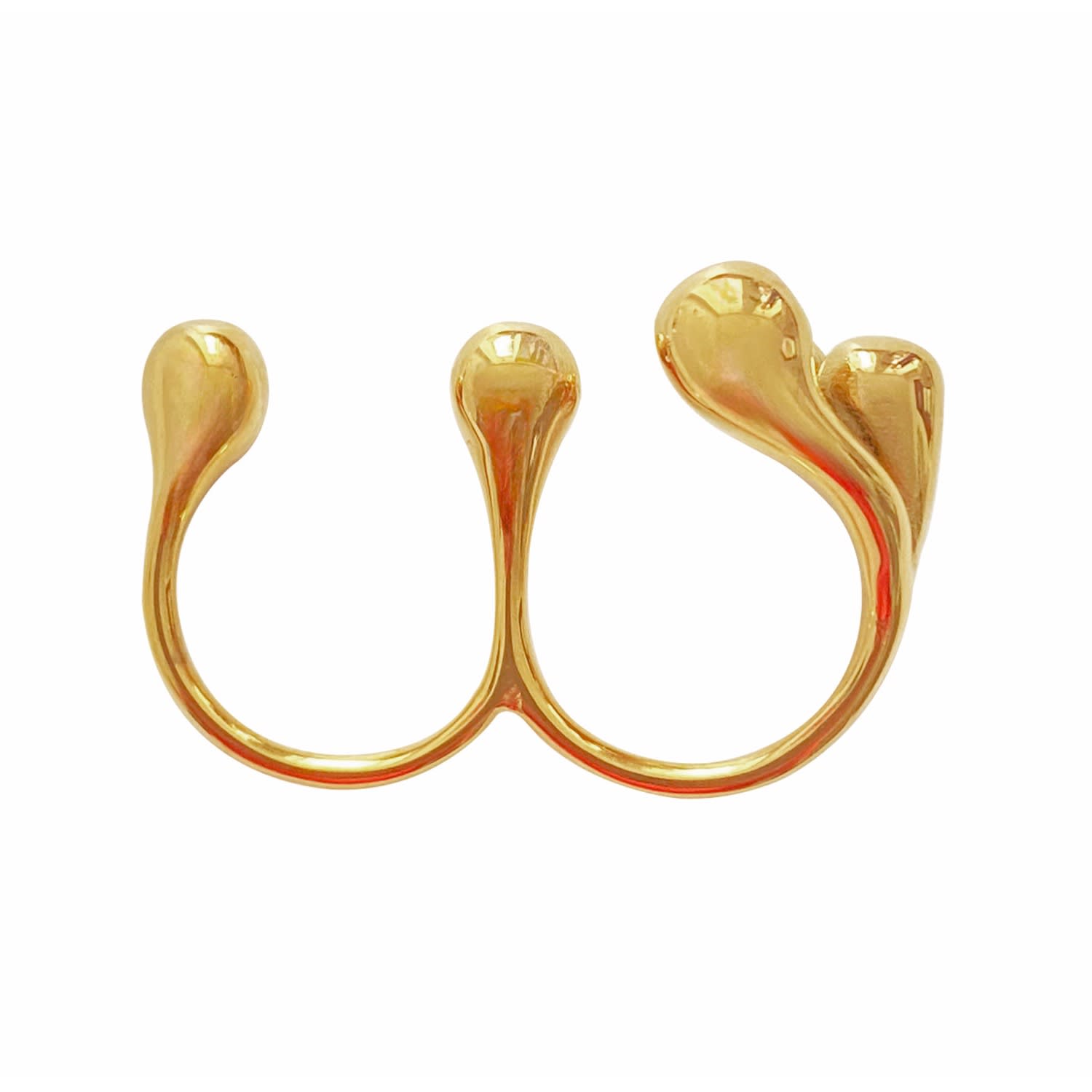Smilla Brav Women's Gold Double Ring Rita In Gold