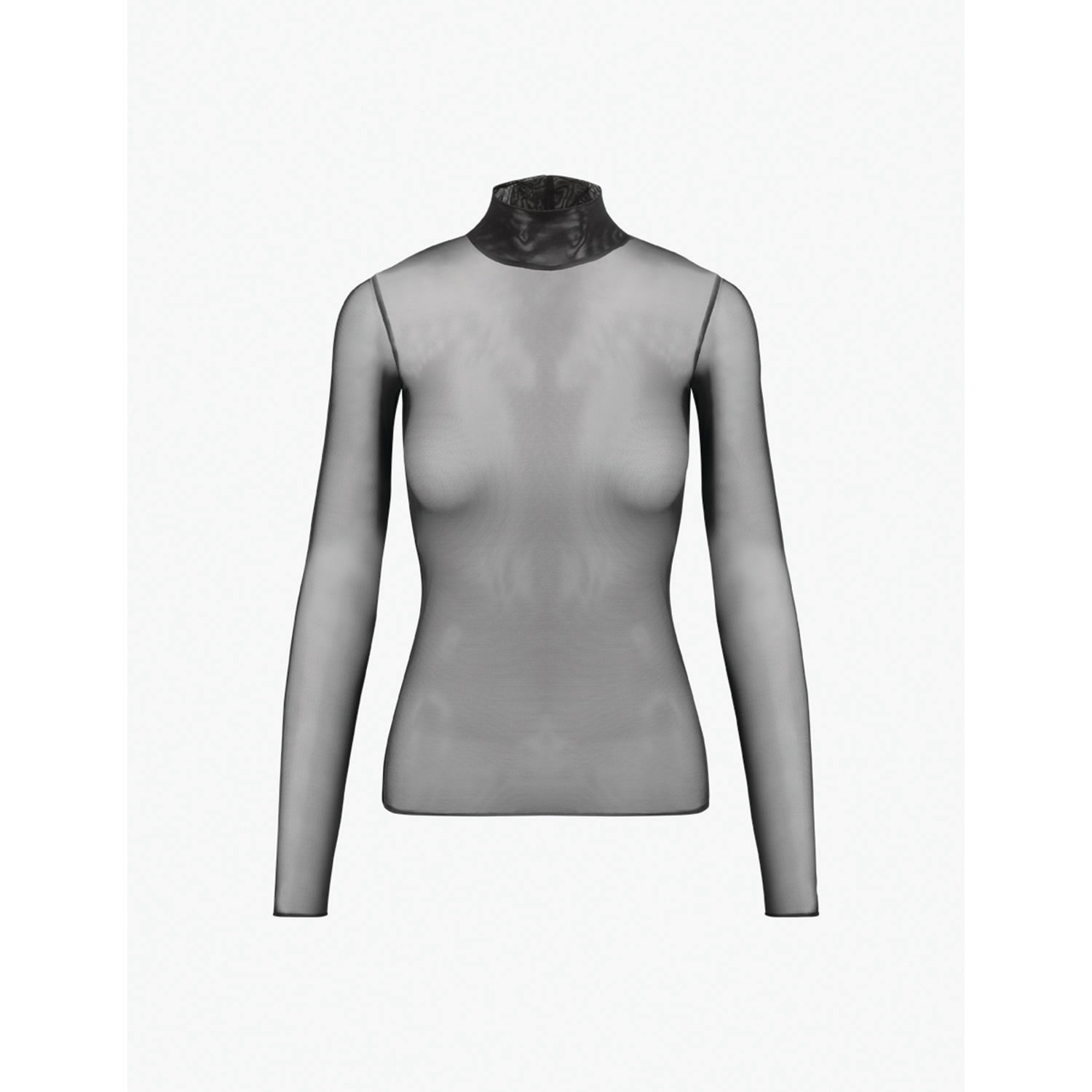 Women’s Commando Mesh Long Sleeved Turtleneck, Black S/M