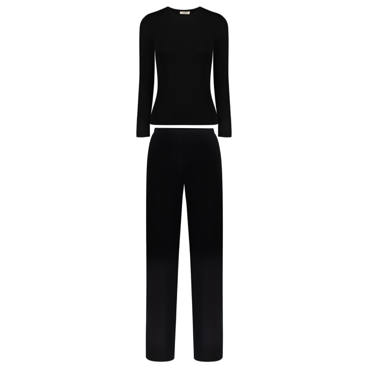 Crème Loungewear Black Lounge Set