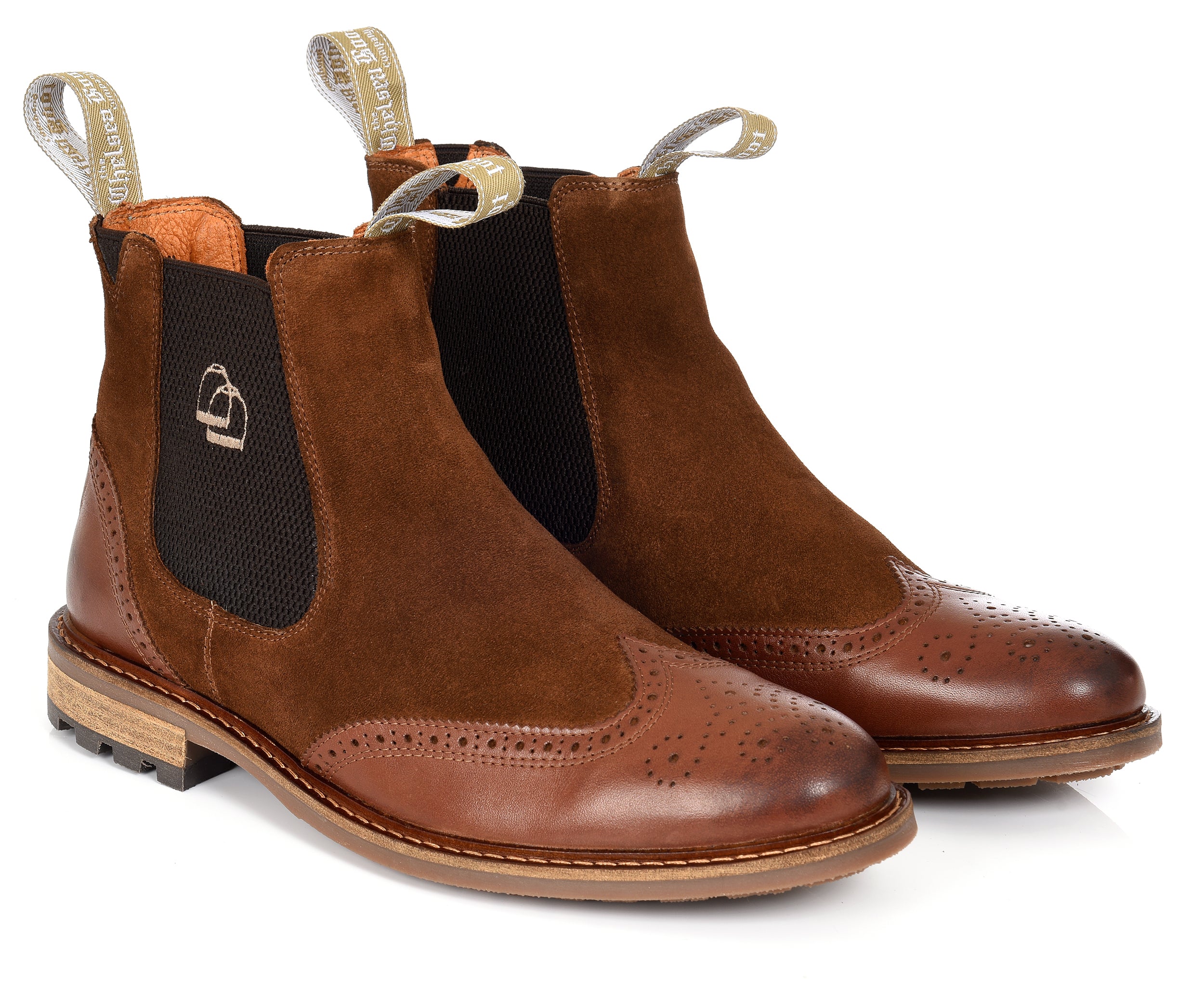 The Chelsea Boot Co Est. 1851 Men's Two Tone Brogue - Brown In Brown