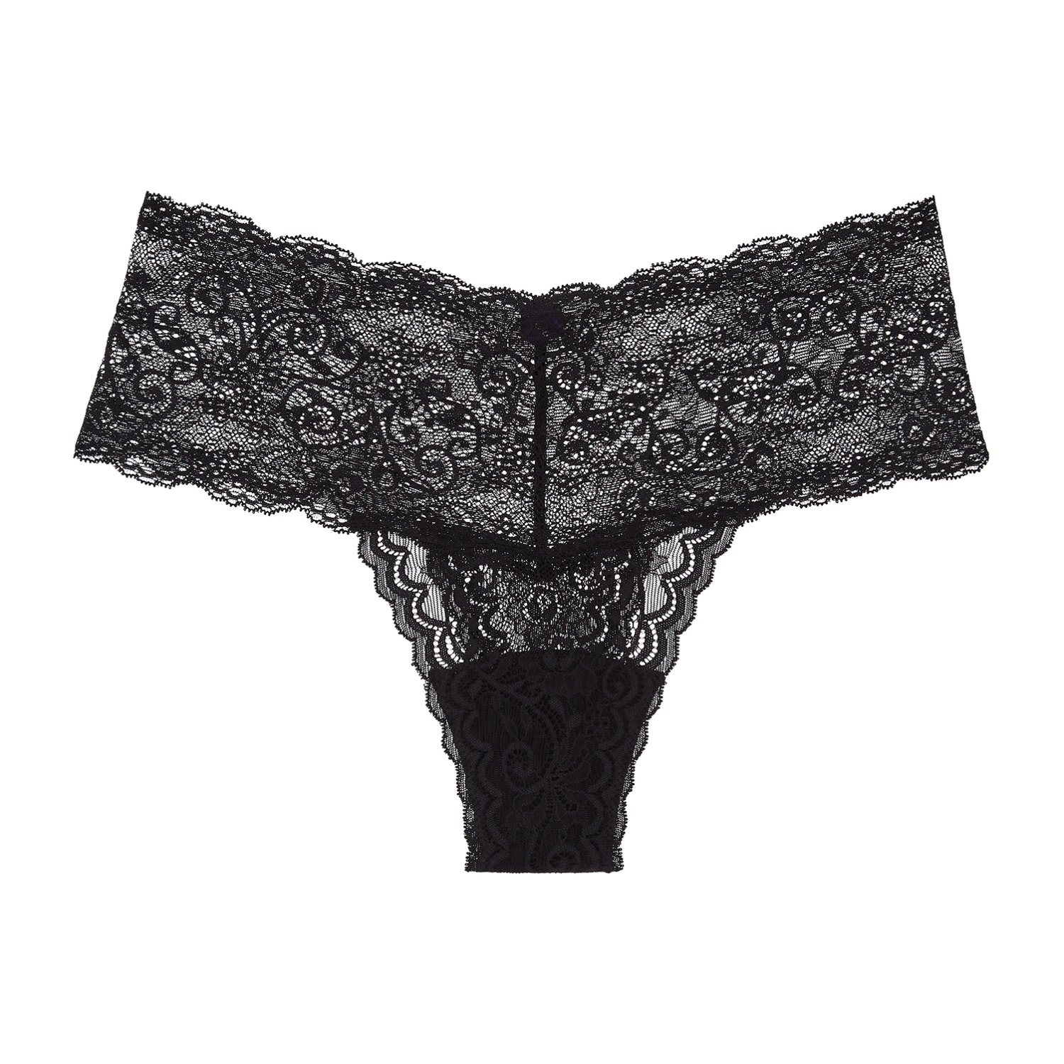 JOURNELLE WOMEN'S BLACK SAPNA MID-RISE THONG NOIR