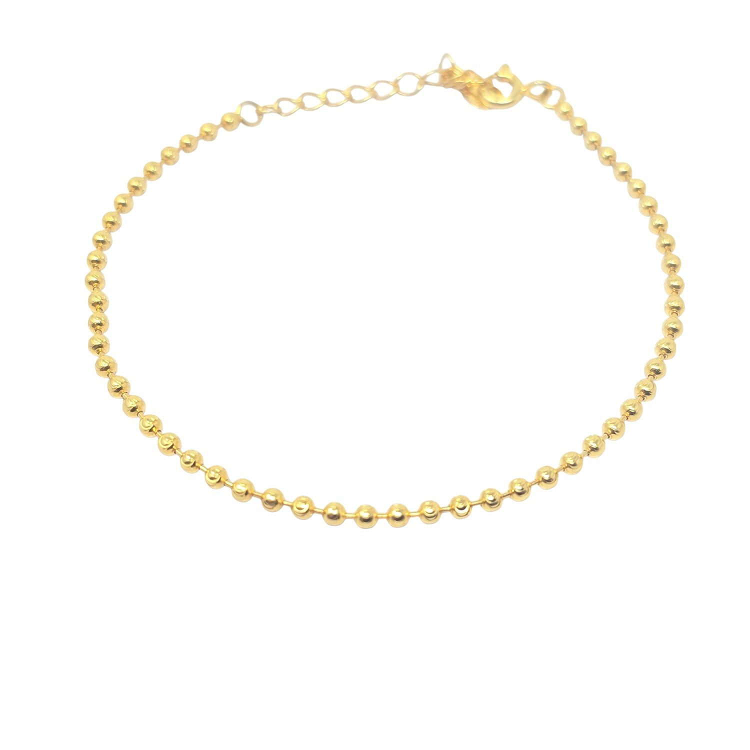 Women's Ball Bead Chain Minimalist Dainty Gold Plated Bracelet | Sophelia