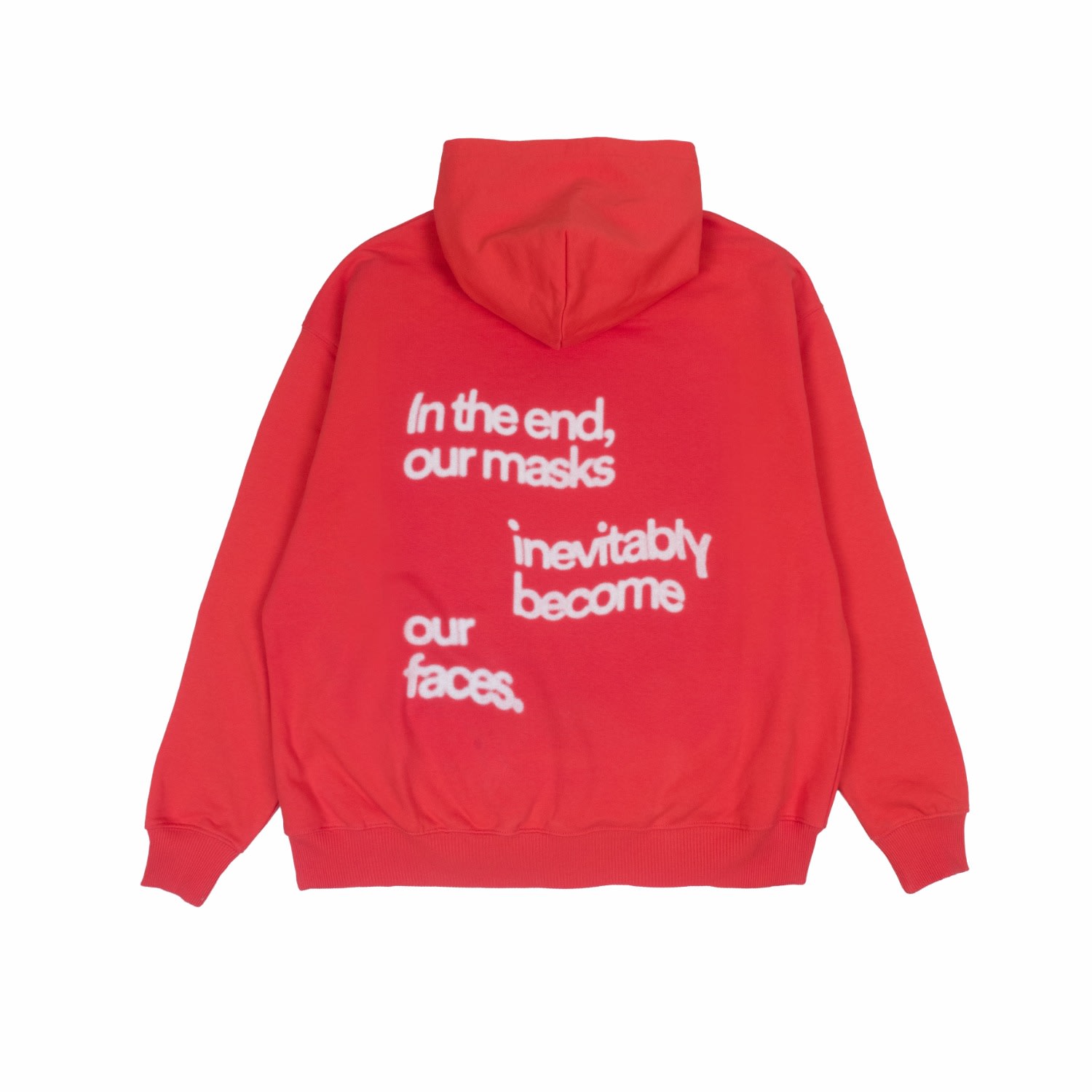 Mysimplicated Women's White / Red Cotton Hoodie In Red With Mask Quote W In White/red