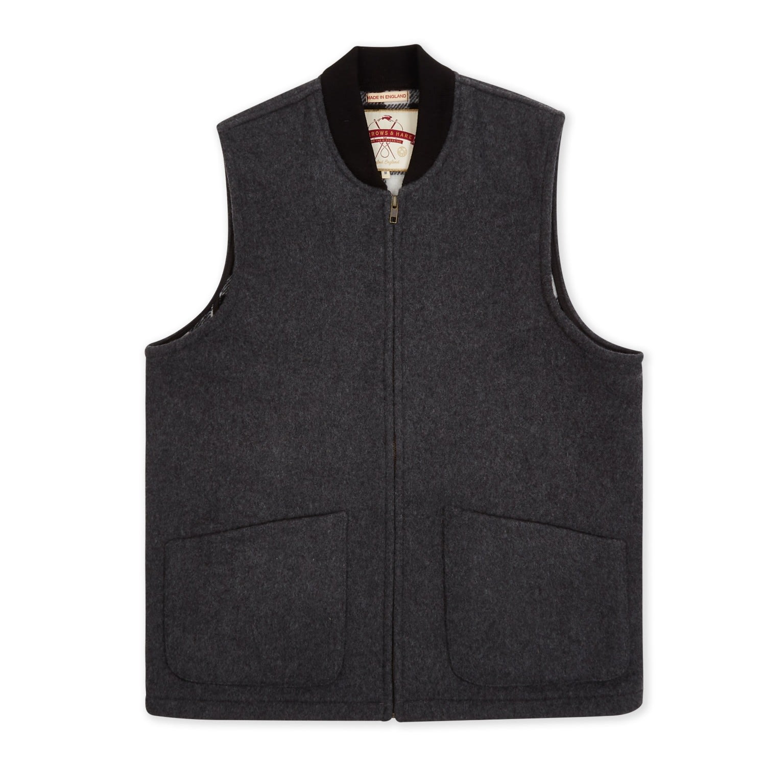 Men’s Wool Gilet - Grey Large Burrows & Hare