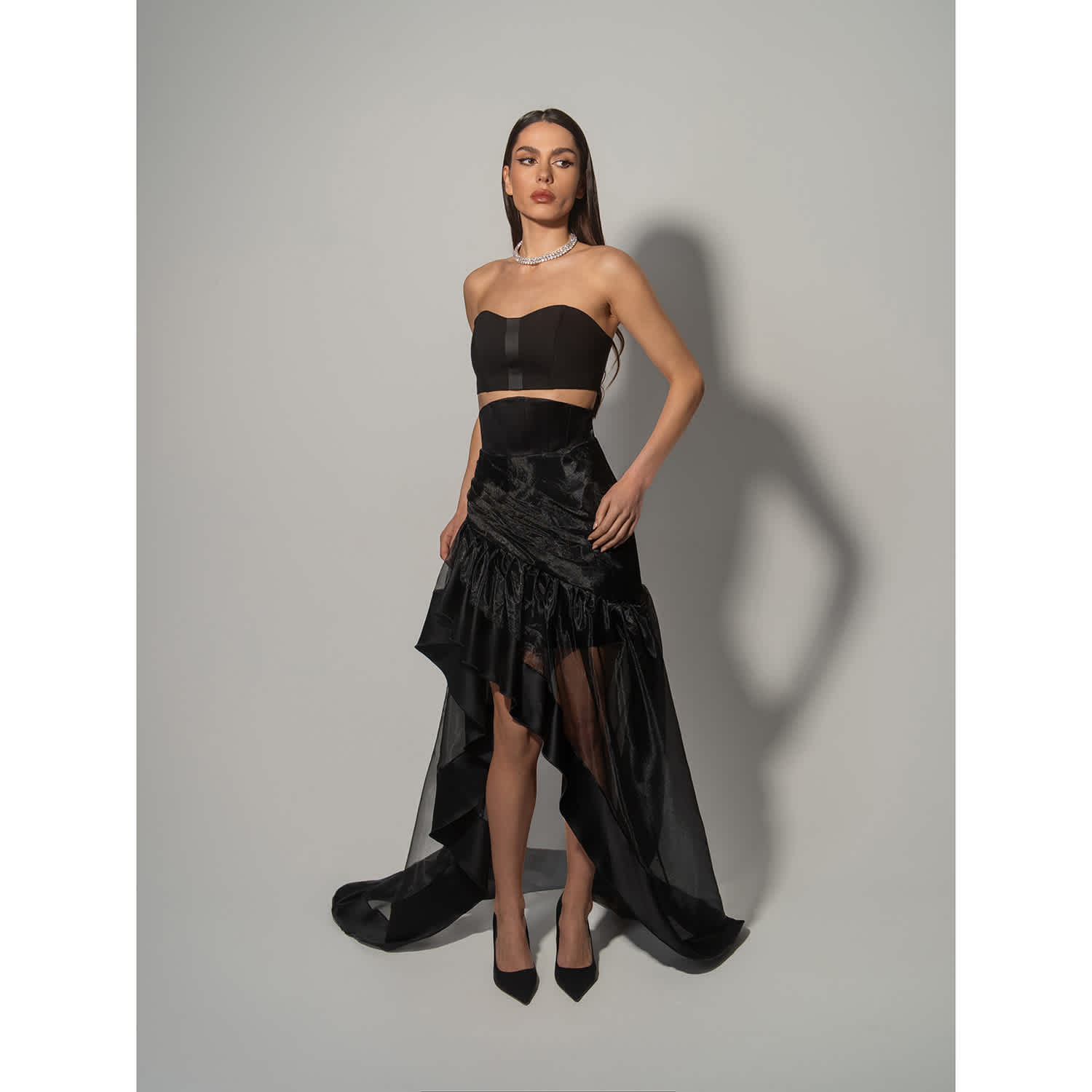 Savage Beauty Asymmetric Organza Skirt | Tia Dorraine | Wolf & Badger