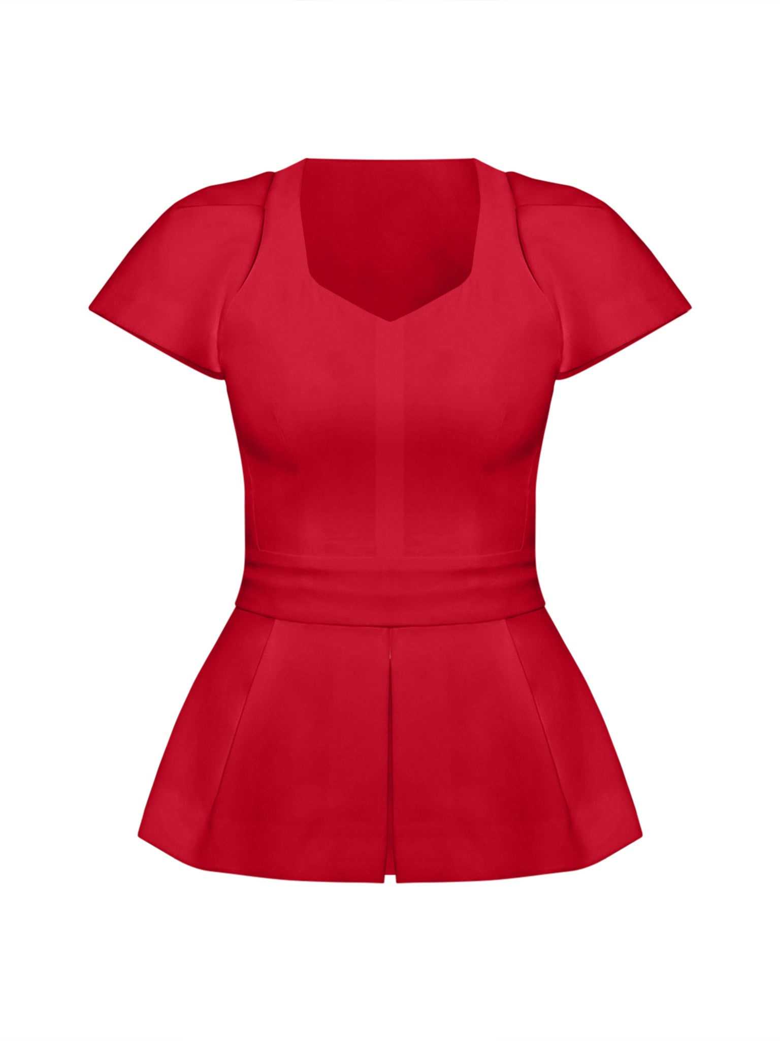 Tia Dorraine Women's Short-sleeved Fitted Top - Fierce Red In Red