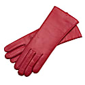 1861 Glove Manufactory Red Marsala - Women's Minimalist Leather Gloves In Rosso Nappa Leather In Leather