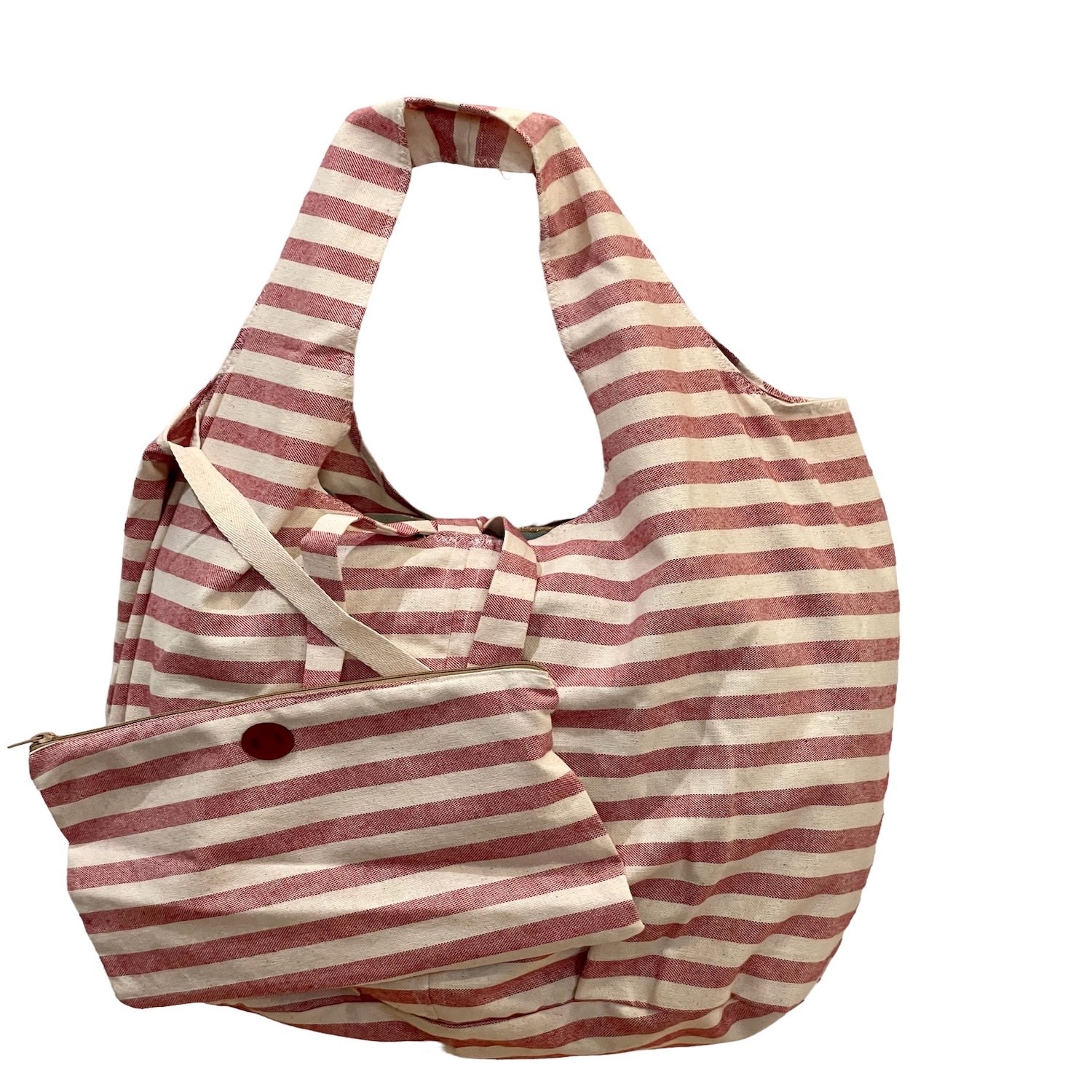 Lara Moti Women's Red Stripes Beach Bag In Red