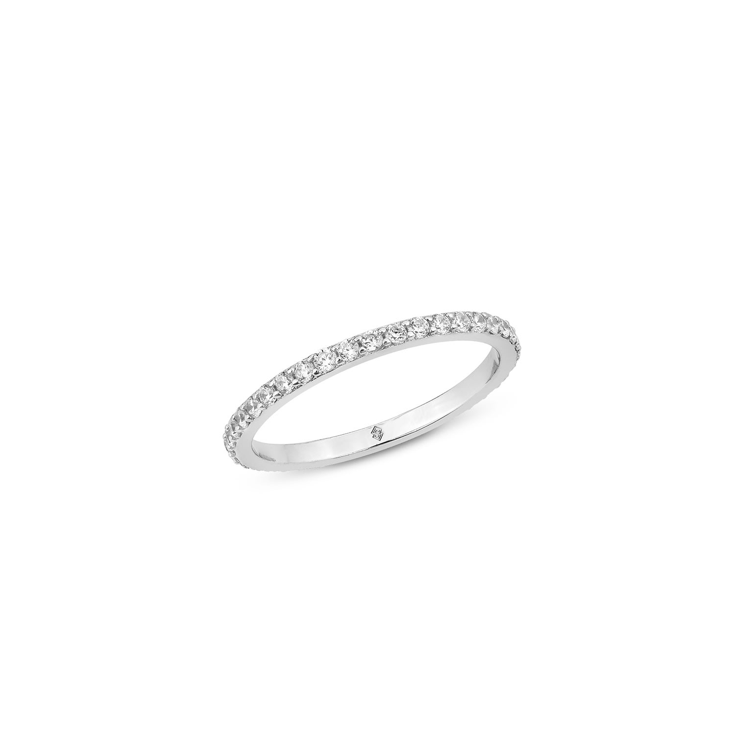 Sally Skoufis Women's White / Silver Highbeam Ring With Man Made Cz Diamond Stimulant In Sterling Silver In Multi