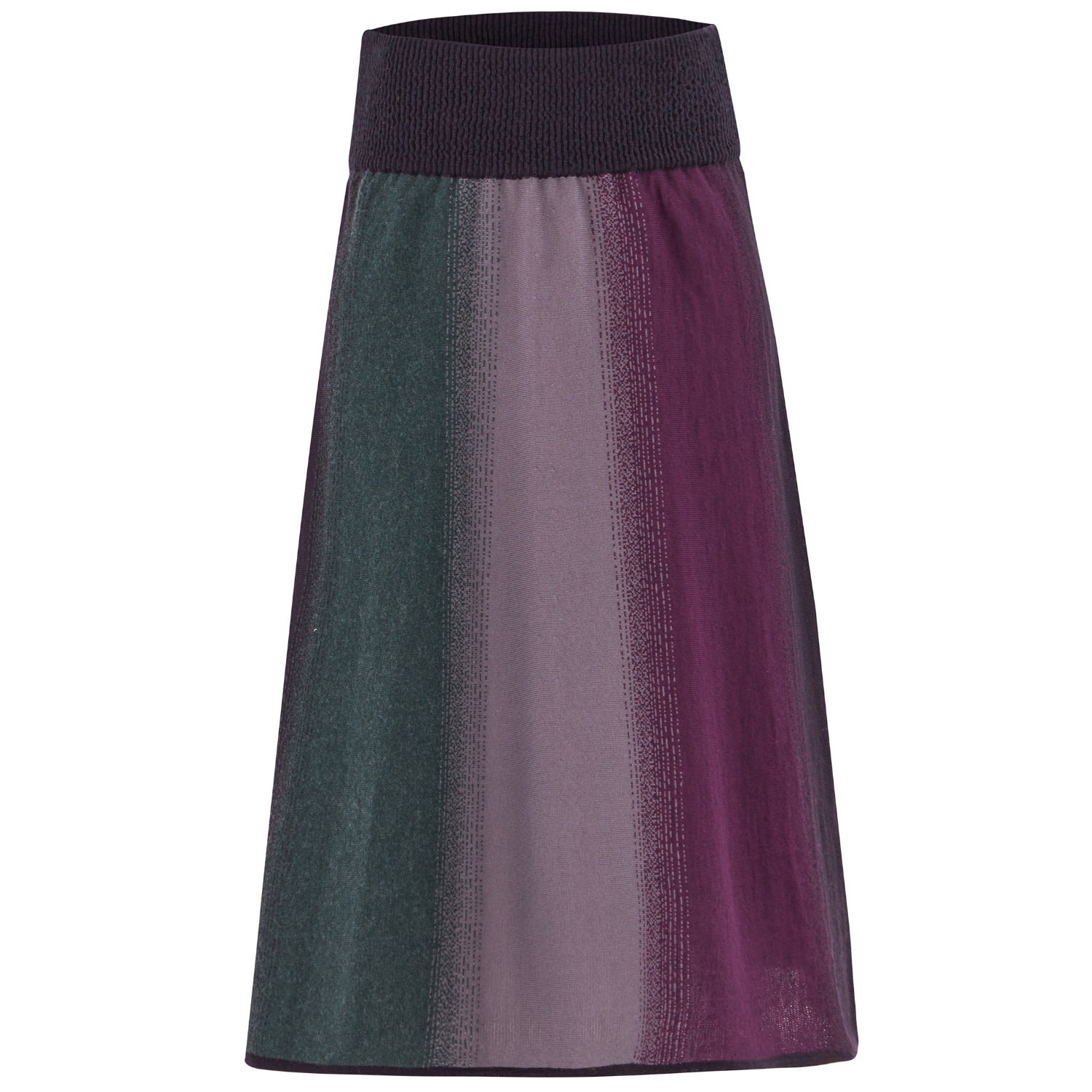 Peraluna Women's Below Knee Knitwear Flare Skirt - Multicolor