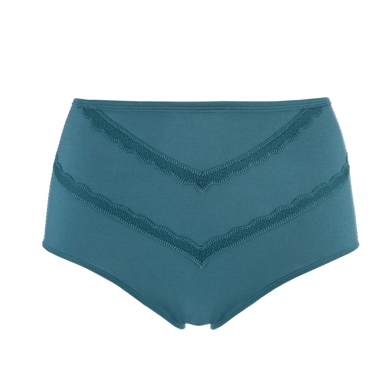 Women’s Green Vanessa- Silk & Organic Cotton Full Brief Extra Small Juliemay Lingerie