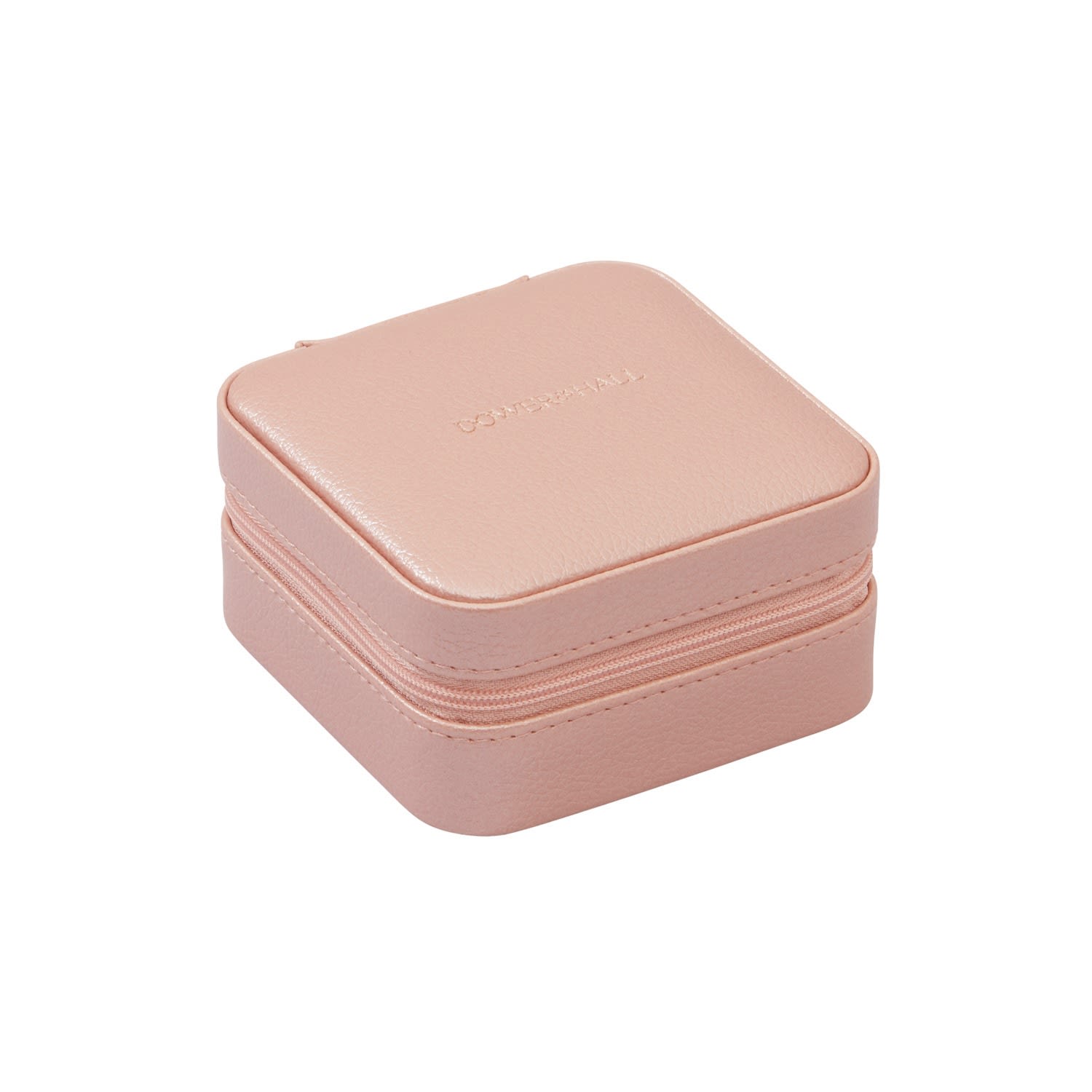 Dower & Hall Women's Pink Travel Rose Zipped Cushion Jewellery Box In Pink