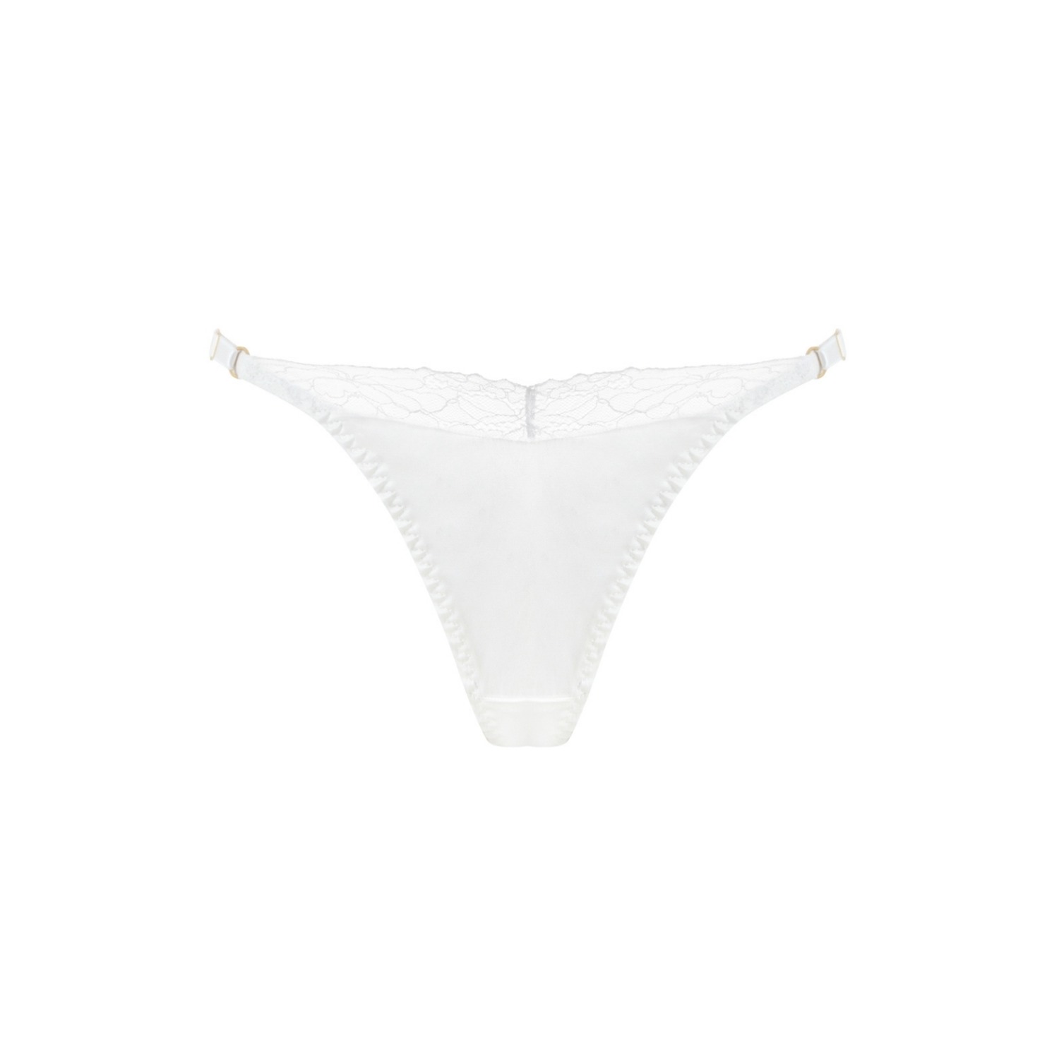 Mers Silk Women's Mercy White Silk&lace Bridal Thong