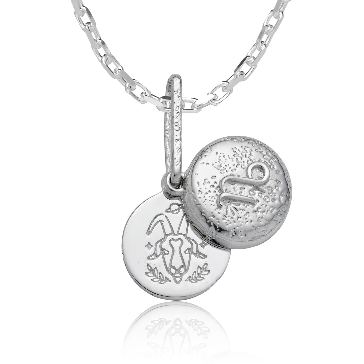 Cartography Women's Capricorn - Zodiac Necklace In Sterling Silver