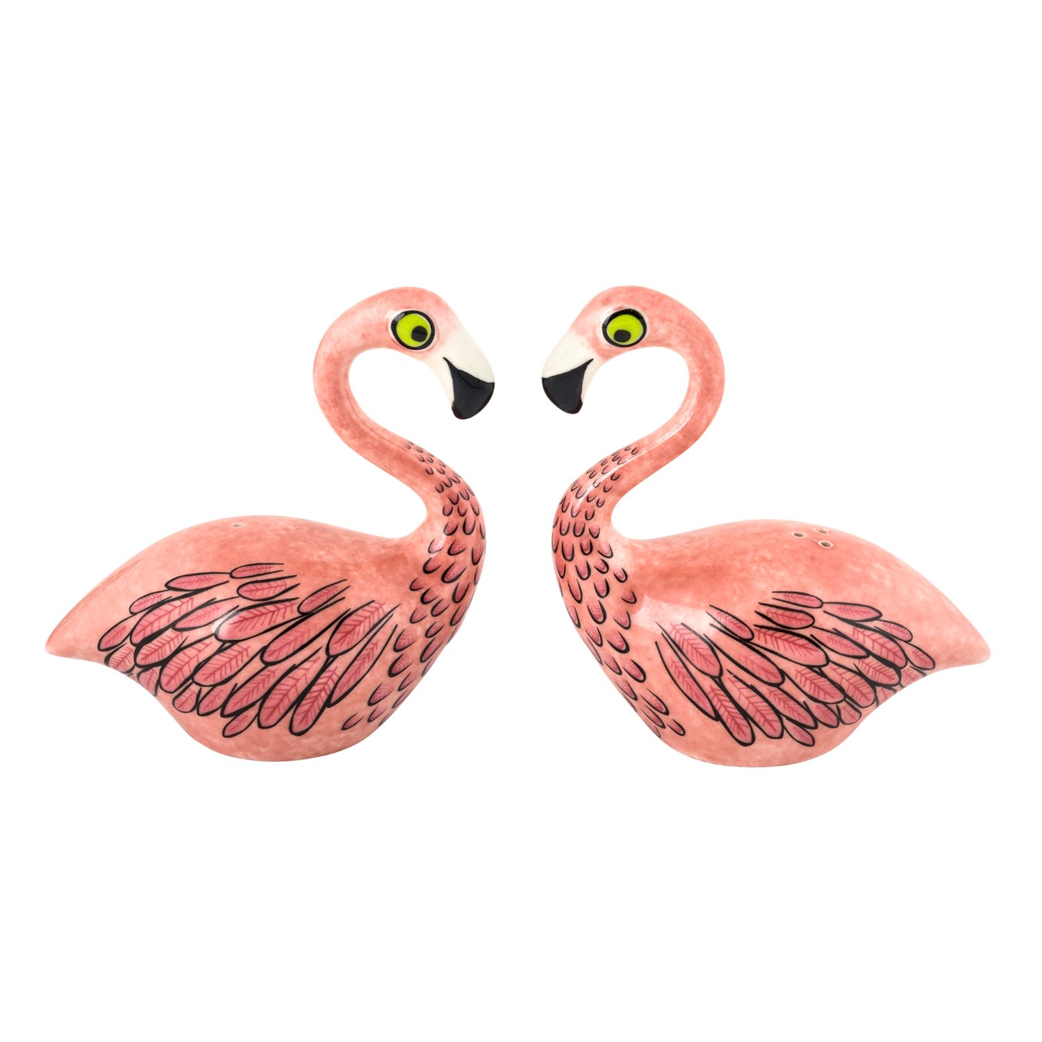 Hannah Turner Pink Flamingo Salt & Pepper Set In Pink