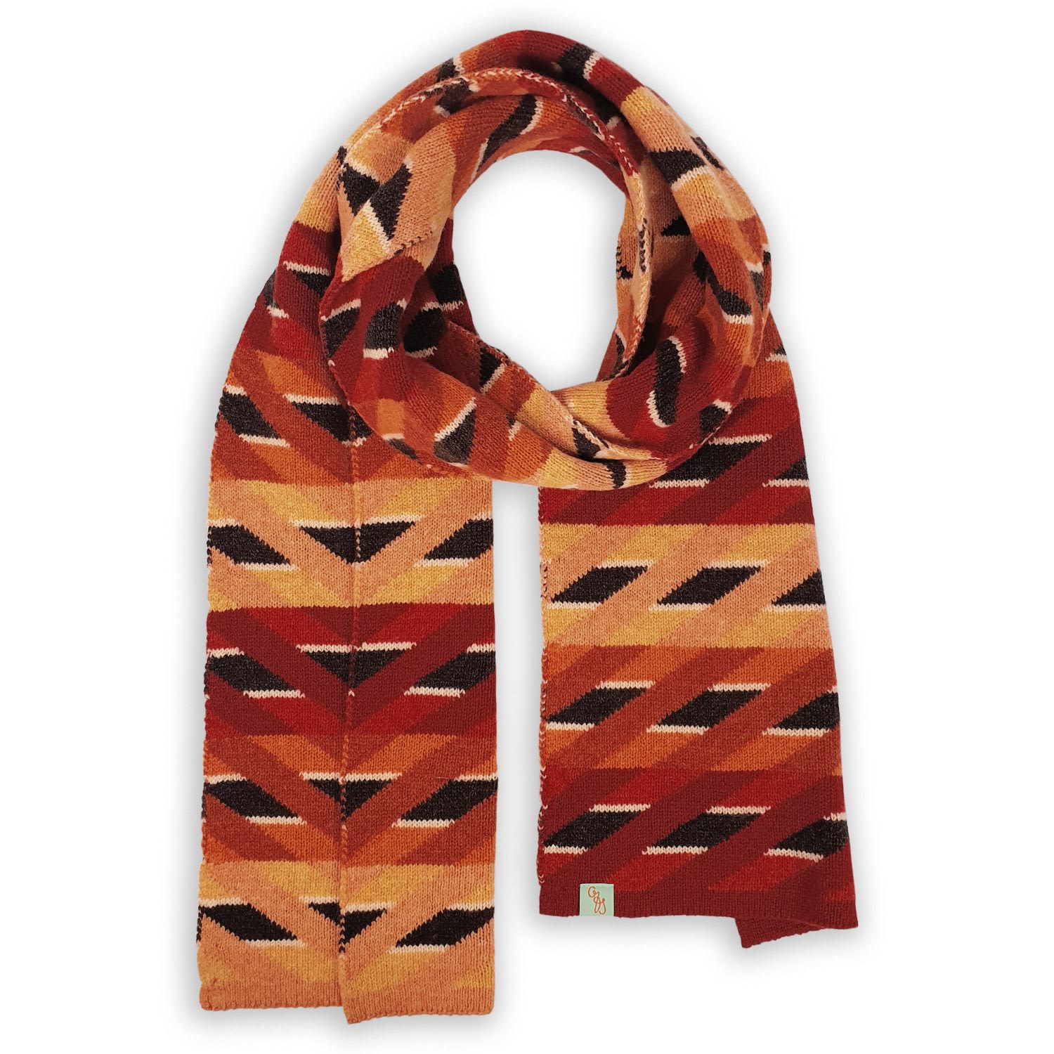 Otto & Spike Women's Yellow / Orange Scarves - Gelato - Spice In Orange