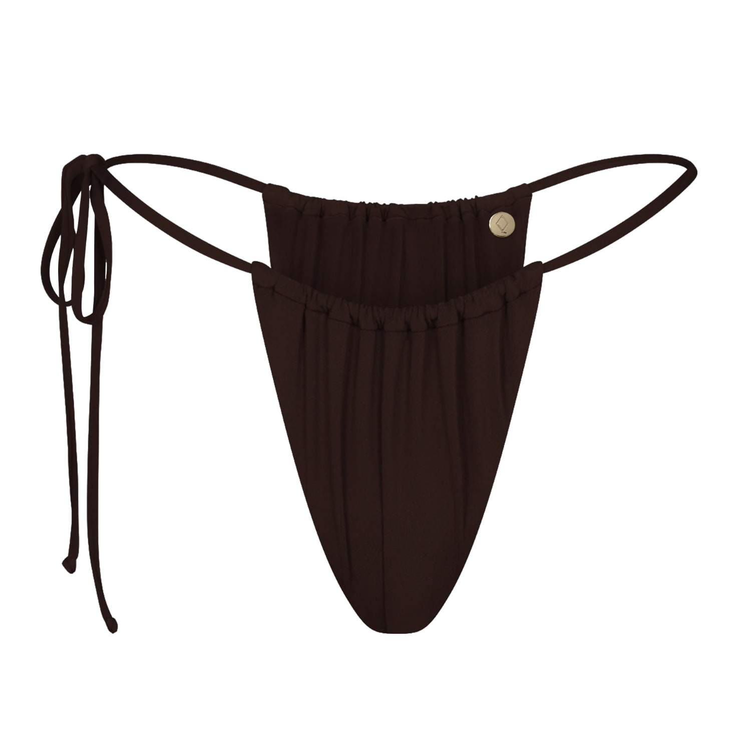 Marquise Swim Women's Brown Bikini Bottom Canvas String - Espresso In Brown