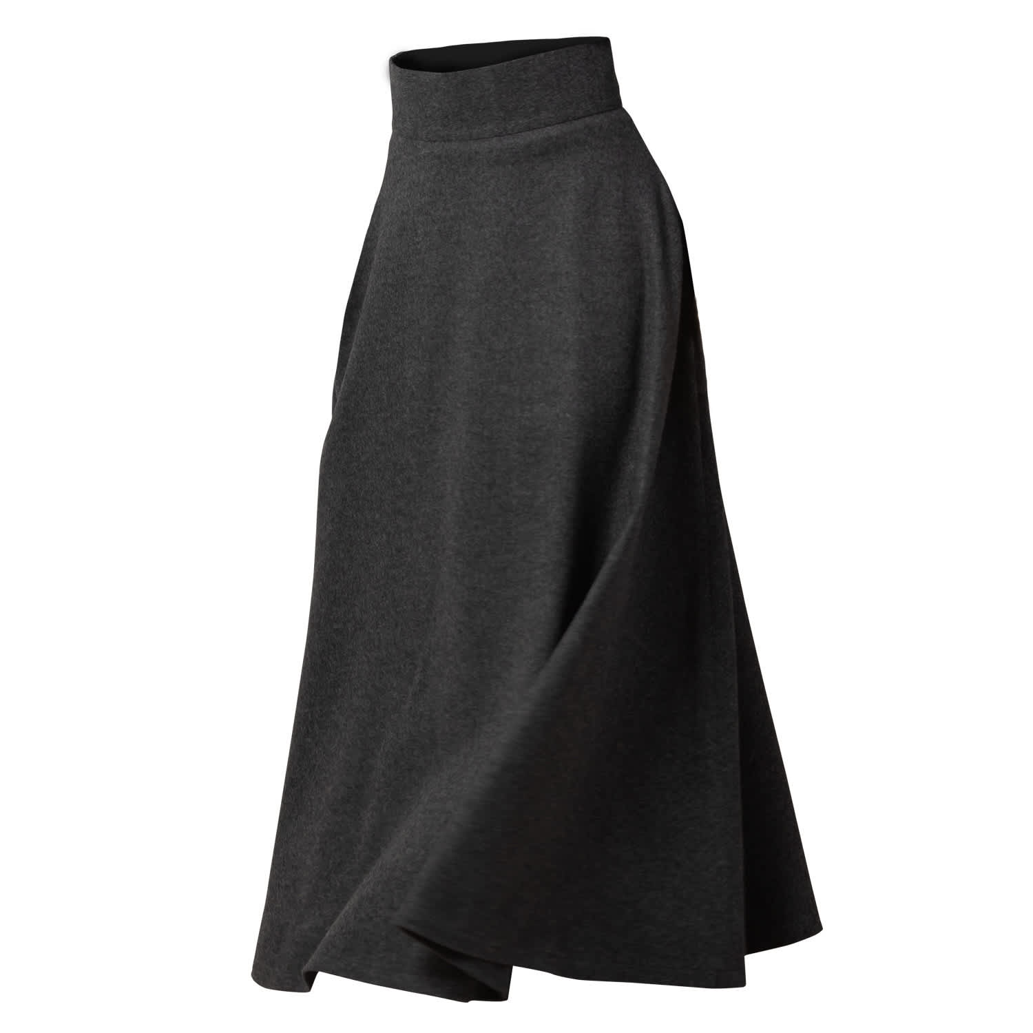 Long Wool A-Line Skirt With High Waist And Pockets by Nikka Place Long Wool A-Line Skirt With High Waist And Pockets by Nikka Place