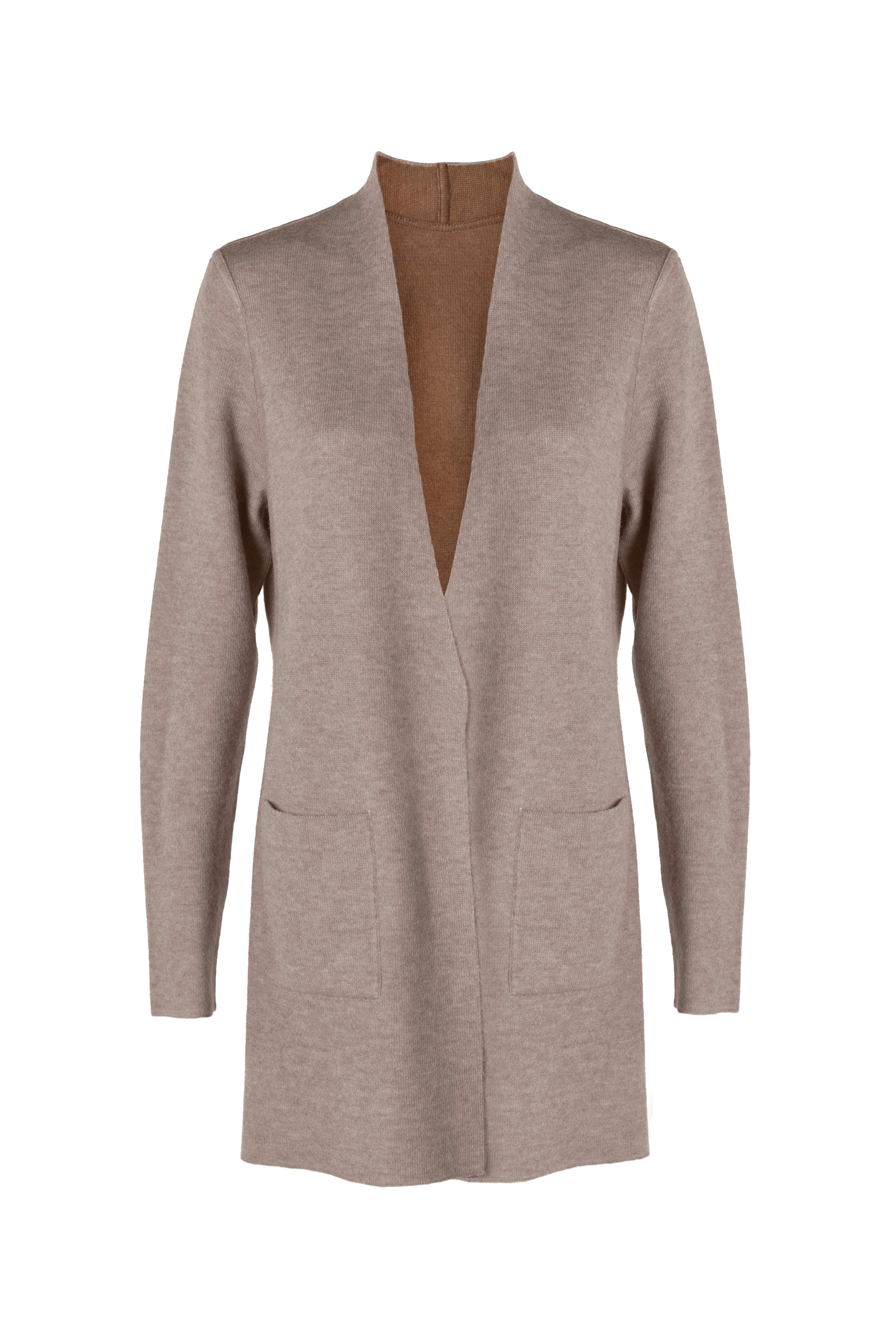 Justlove Women's Neutrals / Brown Cardigan Made Of Baby Alpaca Paso Doble Oatmeal In Brown