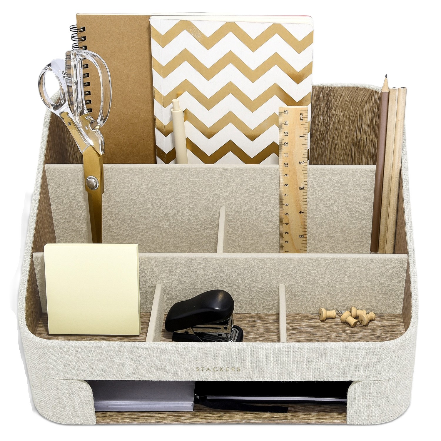 Neutrals Stackers Oatmeal & Linen Desk Organiser Set