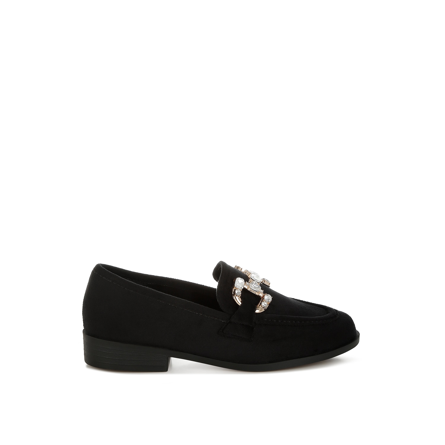 Rag & Co Women's Maestro Diamante Embellished Horsebit Loafers In Black By