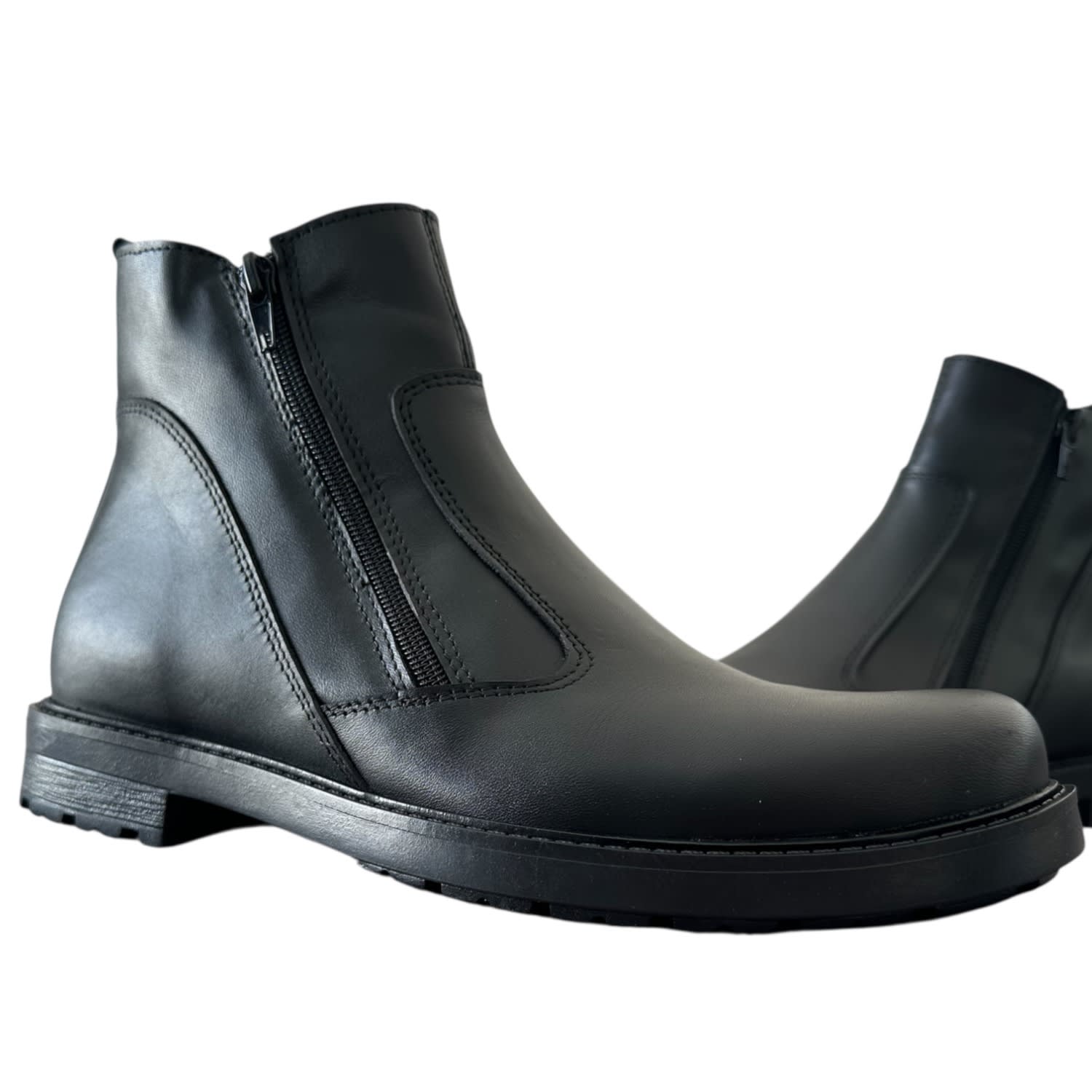 Adrenaline Fashion Men's Black Men's Luxury Leather Ankle Boots – Designer Limited Edition Handmade Boots In Black
