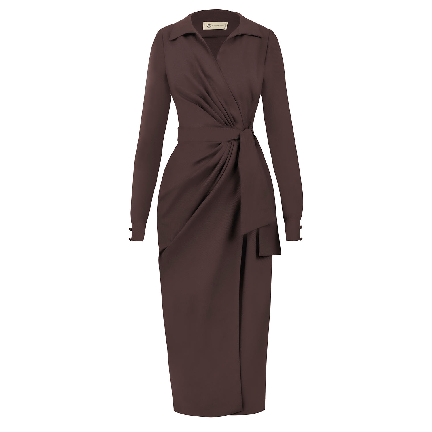 Alina Cernatescu Women's Neutrals / Pink / Purple Margot Dress Purple Brown