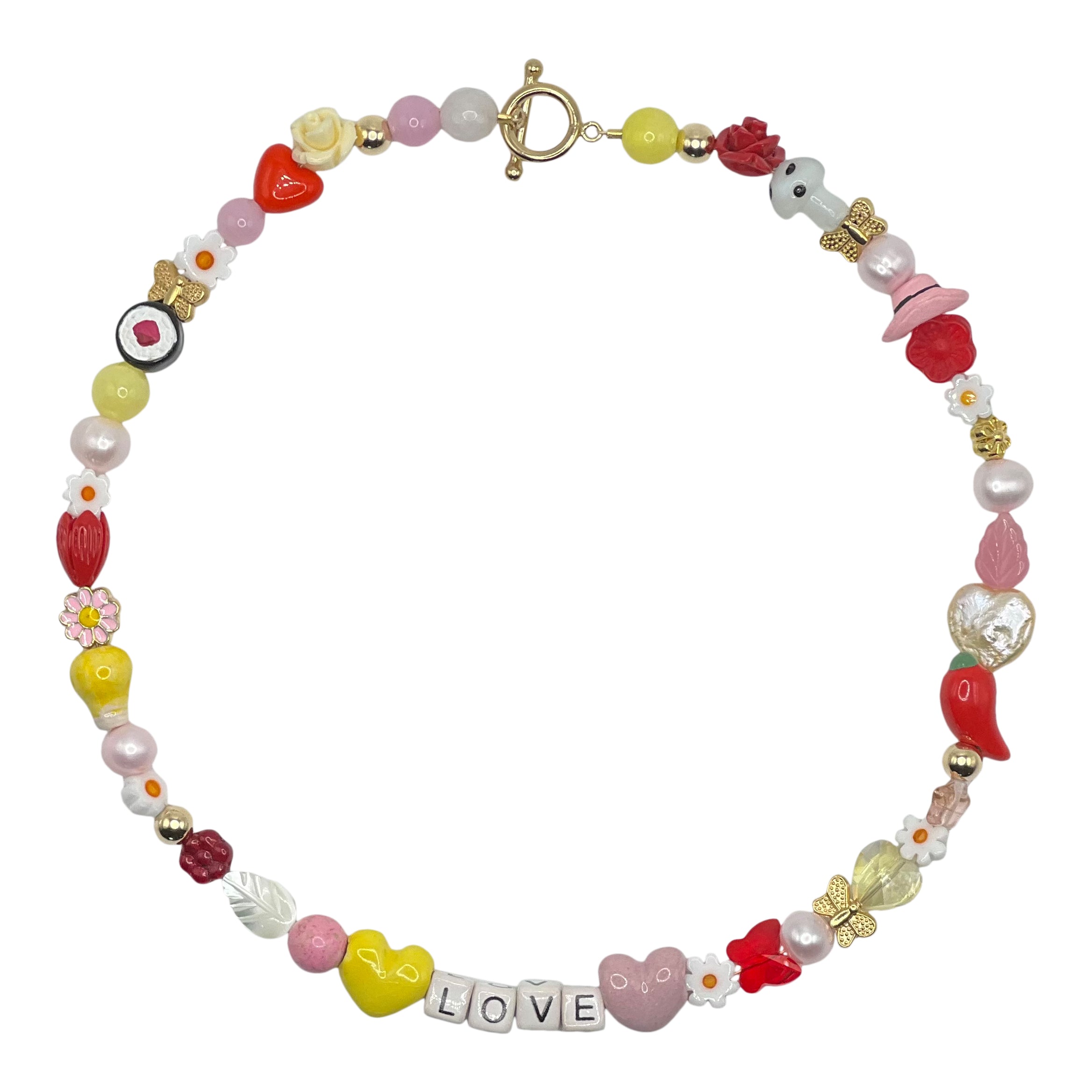 Women’s Yellow / Orange / Red Love Necklace Cloud Haven