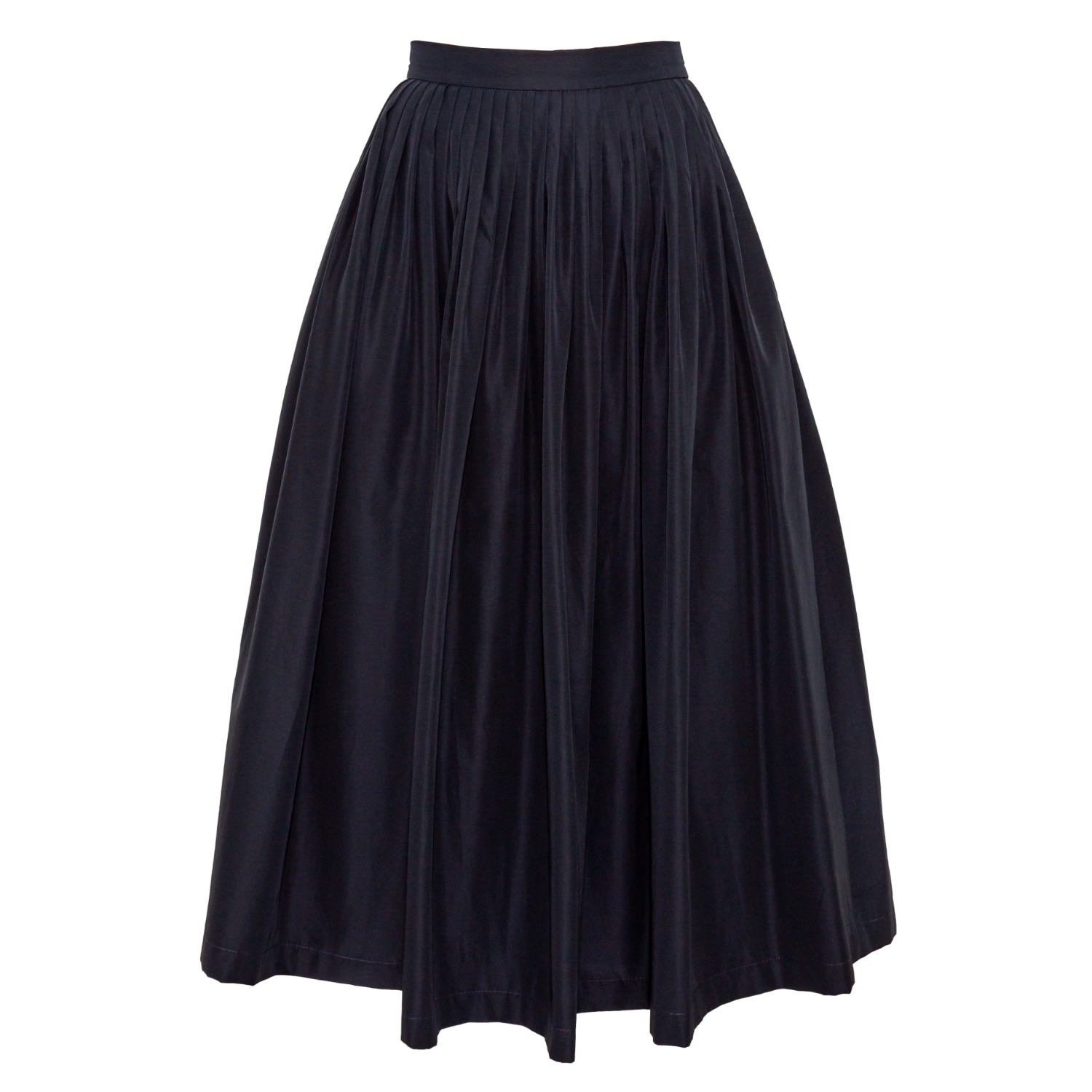Karolina Ozolinsiute Women's Blue / Black Dark Navy Maxi Silk Blend Linna Skirt In Blue/black