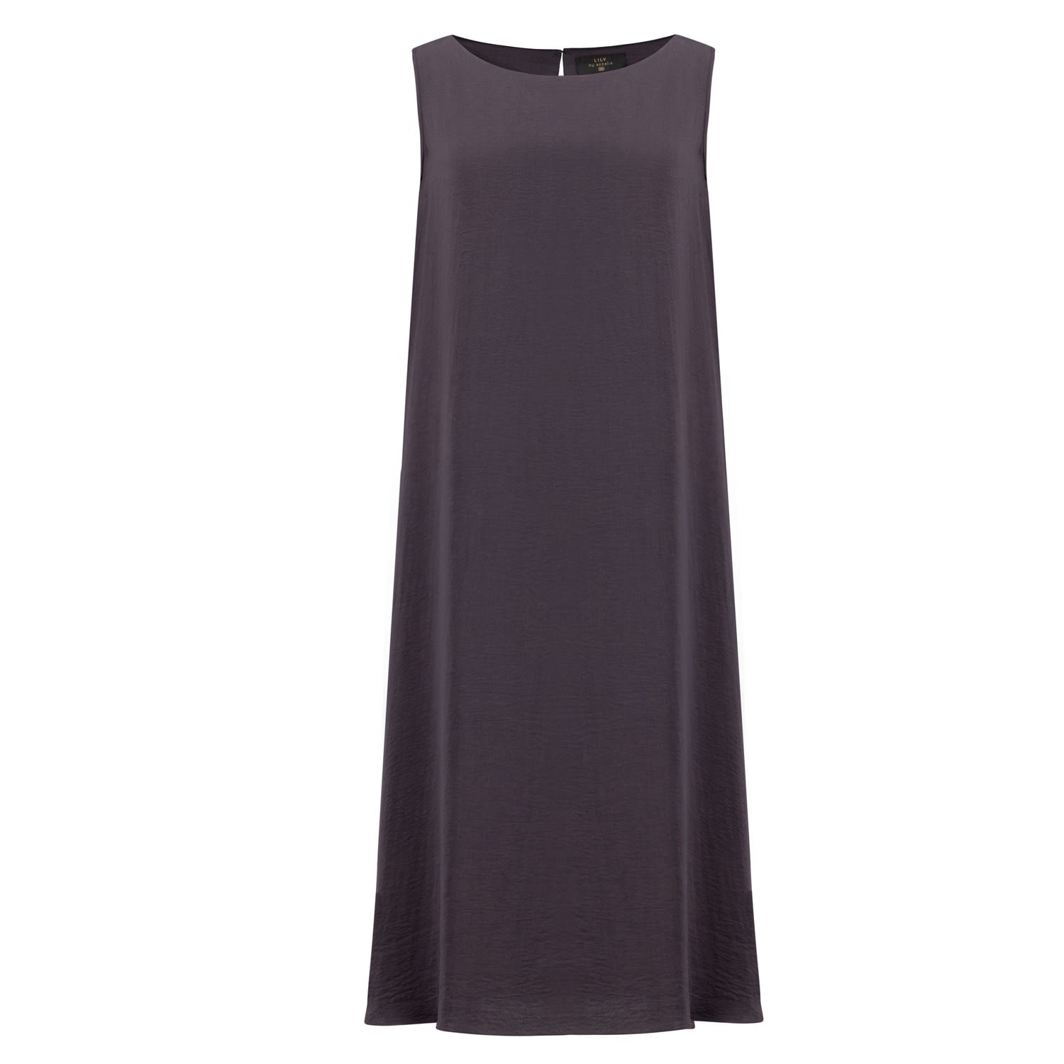 Azzalia Women's Sleeveless Long Dress In Textured Silk Crepe In Vine Yard Wine Color In Red