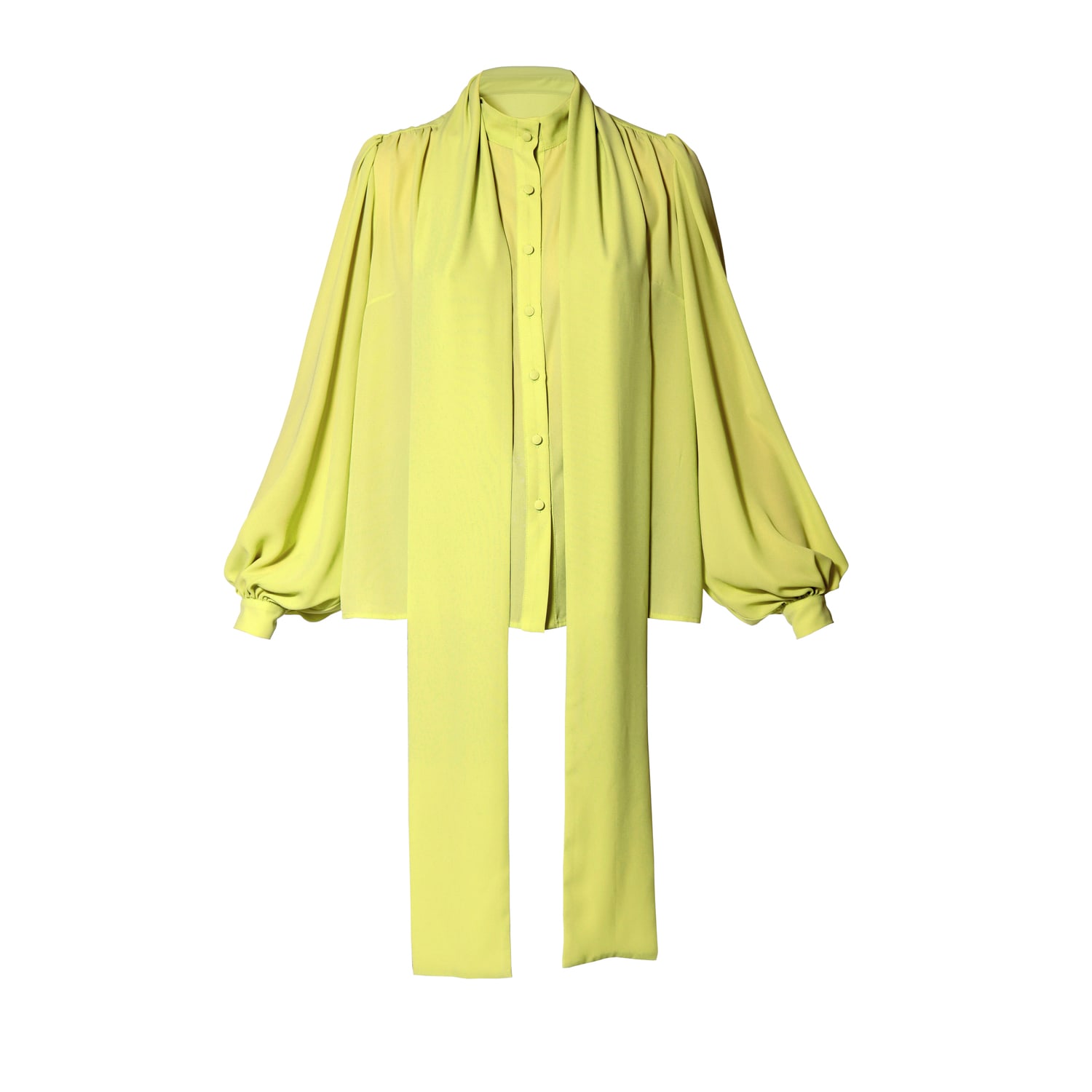 Aggi By Halewski Women's Green Loretta Wild Lime Long Sleeve Shirt In Green