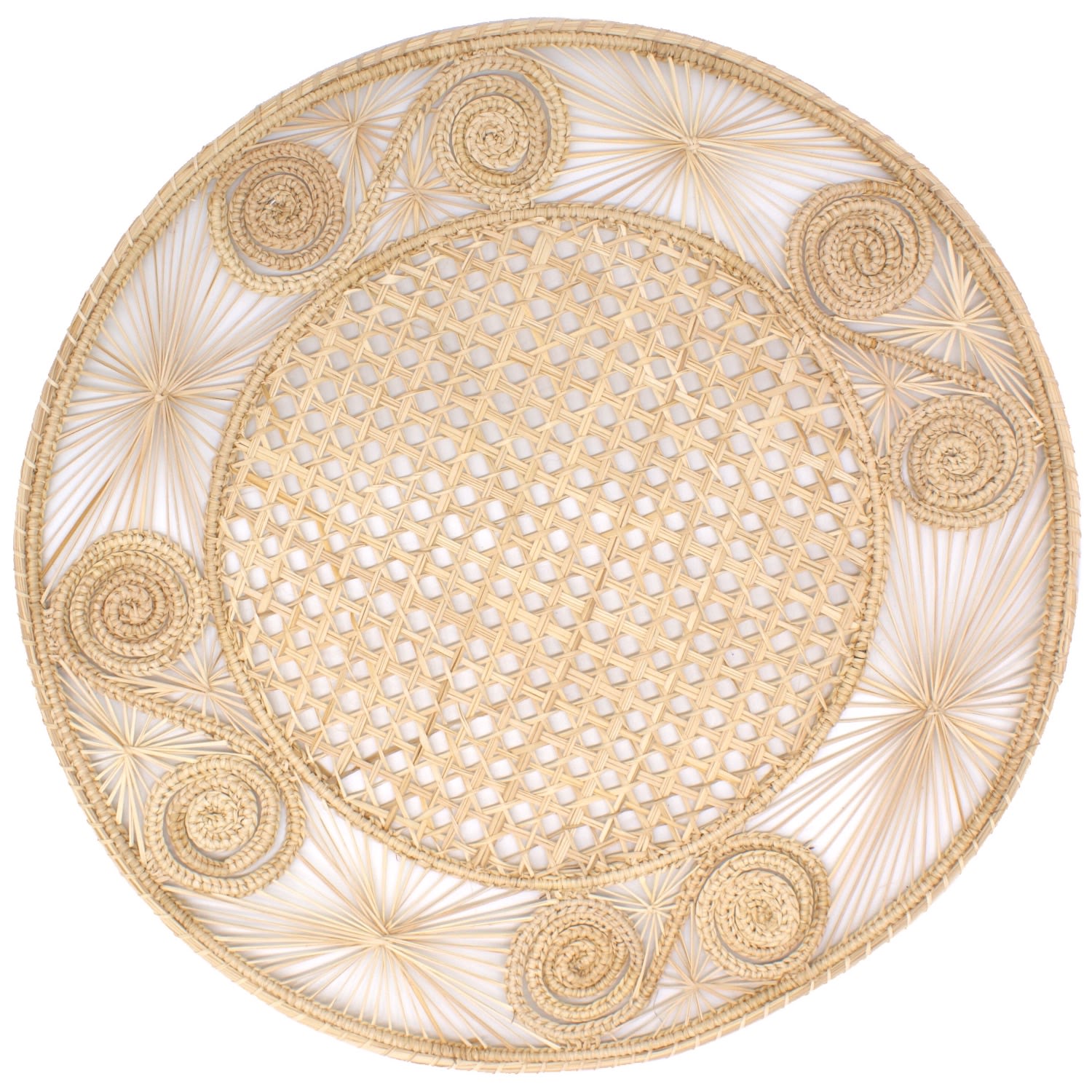 Neutrals Natural Spiral Caracol Placemats Set Of 4 Washein