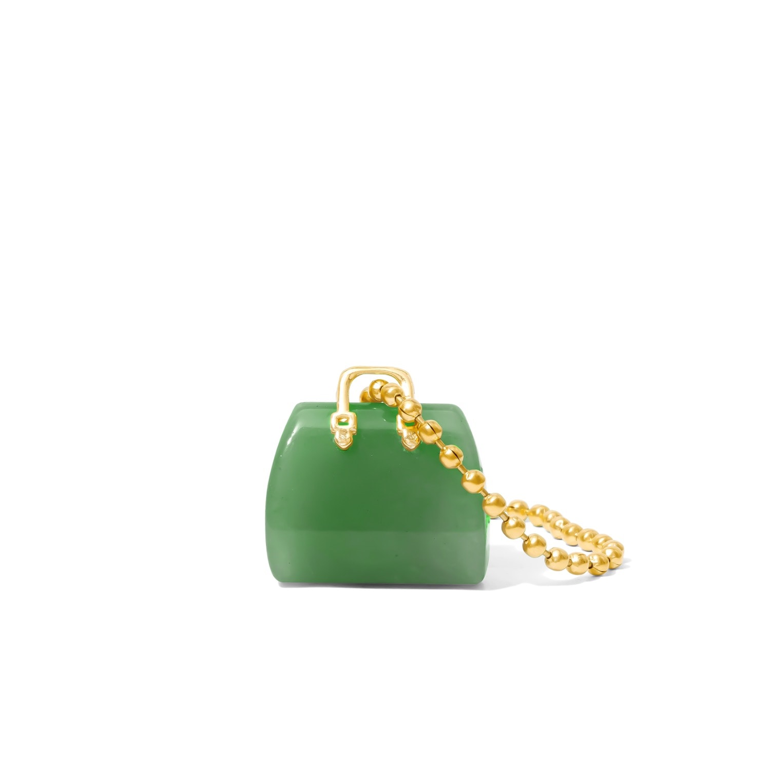 Already Mine Ny Women's Gold / Green Green Aventurine Handbag Charm – Wealth, Luck & Abundance In Green