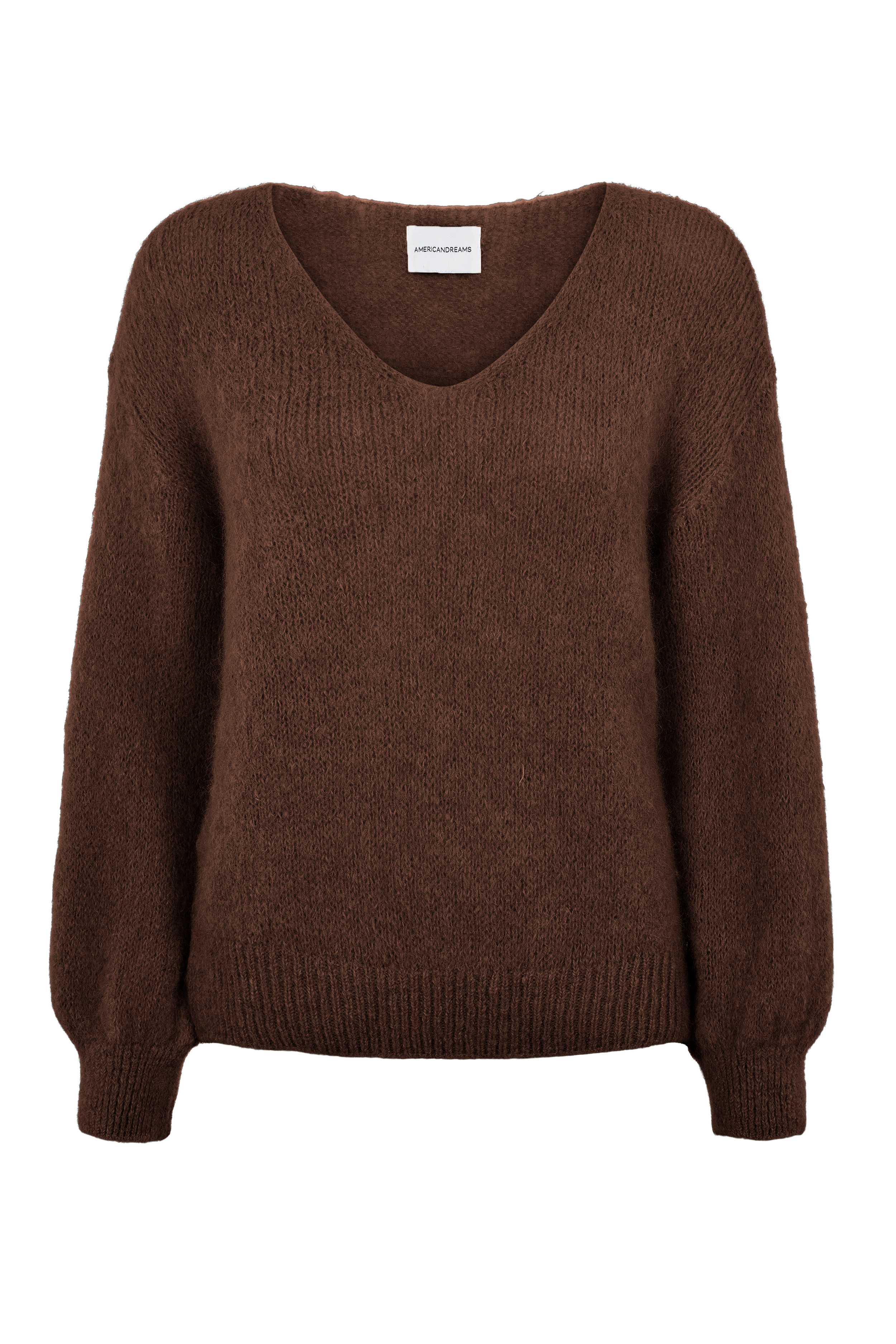 Americandreams Women's Brown Milana Ls Alpaca Pullover Cocoa