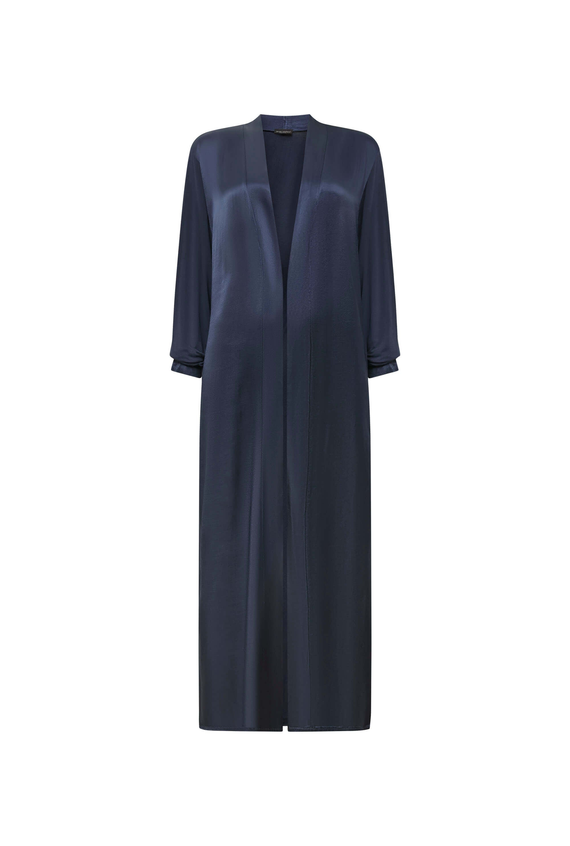 James Lakeland Women's Blue Long Satin Navy Cardigan In Blue