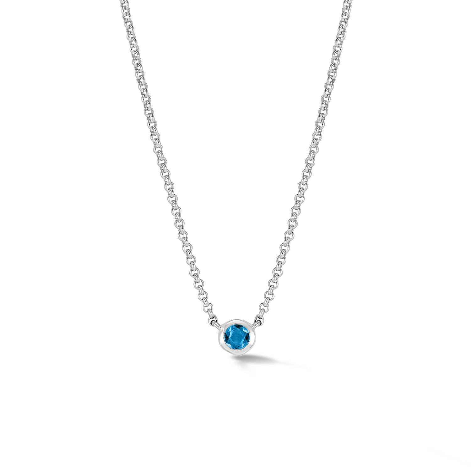 Dower & Hall Women's Silver / Blue Cobalt Blue Round Dewdrop Pendant In Sterling Silver In Multi