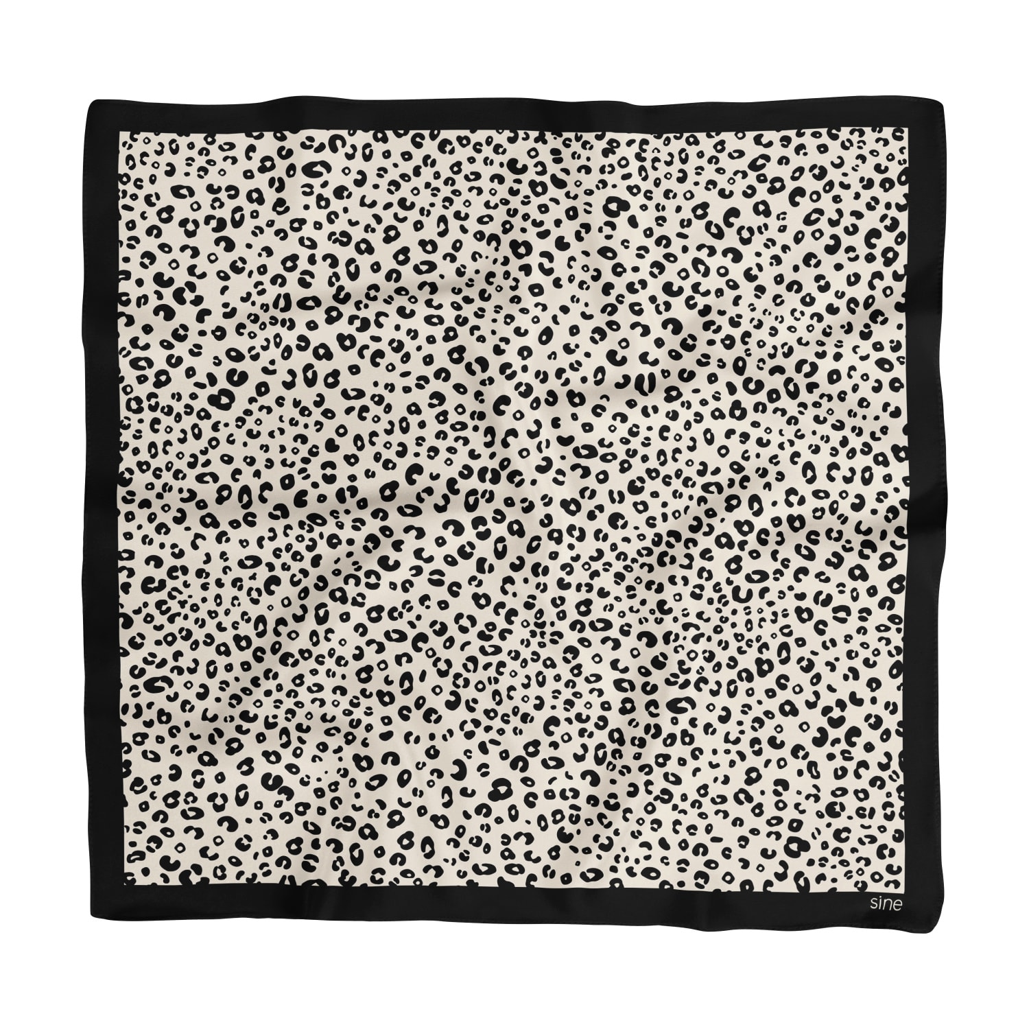 Women’s Neutrals Double Sided Medium Silk Scarf Animal Pattern Sine Silk