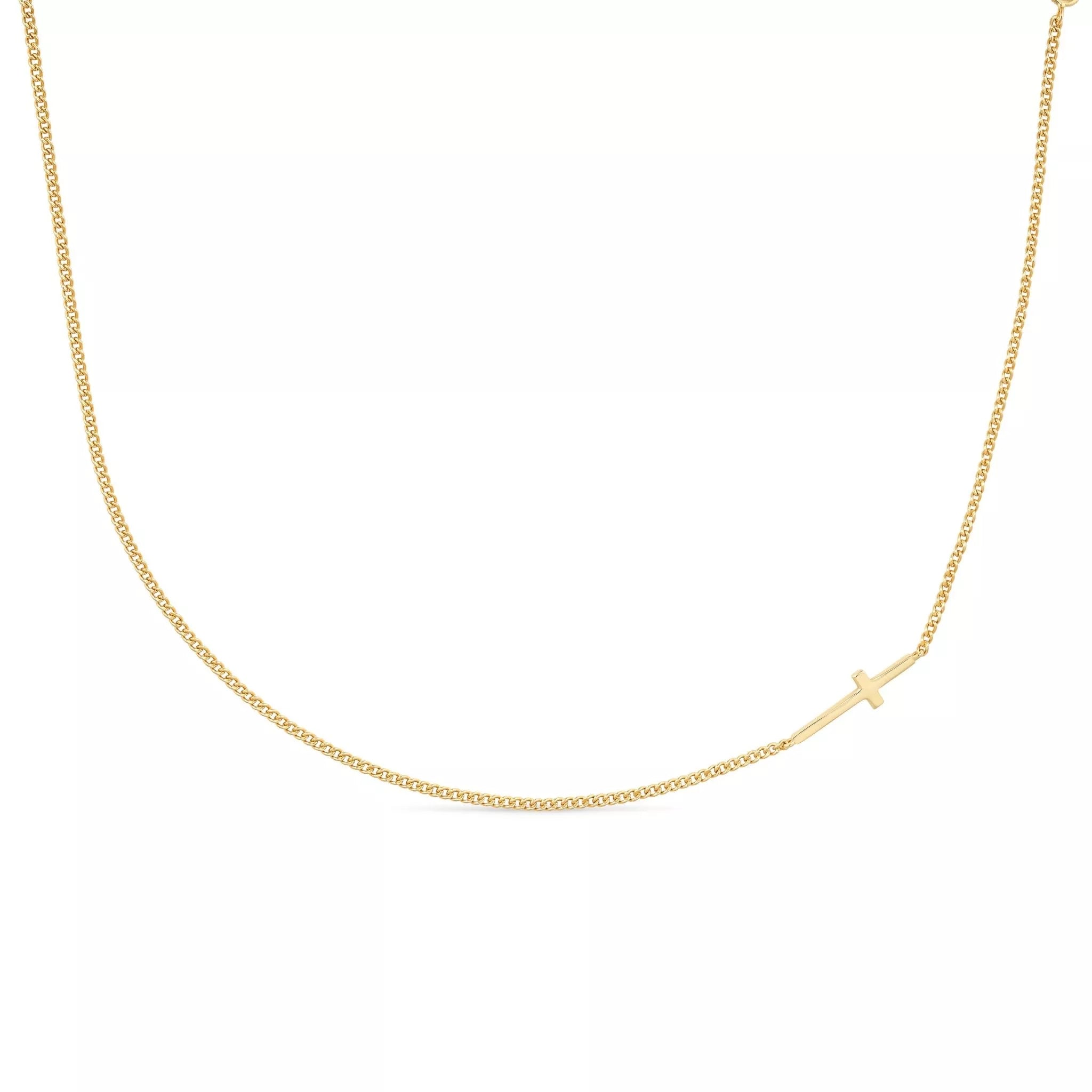 Elk & Bloom Women's Dainty Gold Cross Choker Necklace In Gold