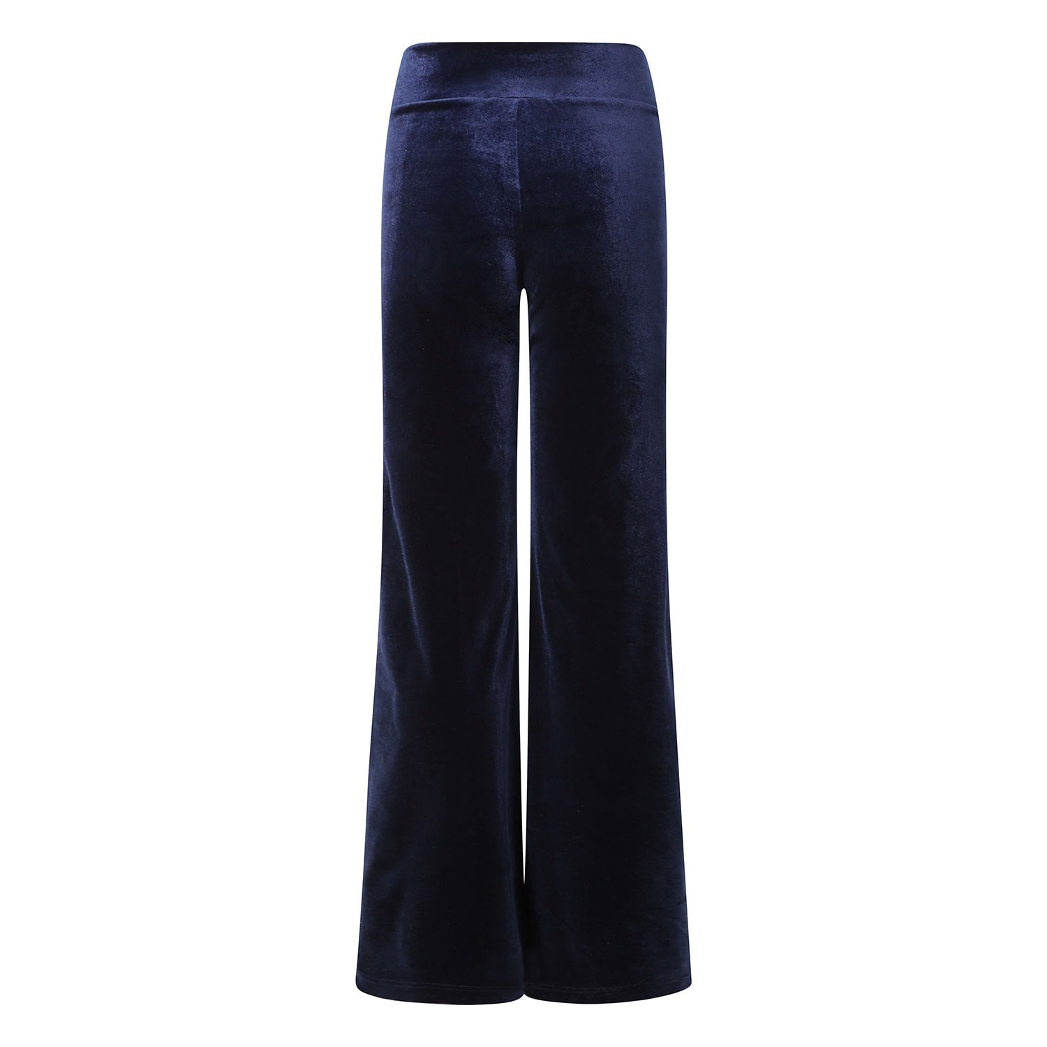 Beatrice Von Tresckow Women's Blue Velvet Wide Flare Trousers - Navy