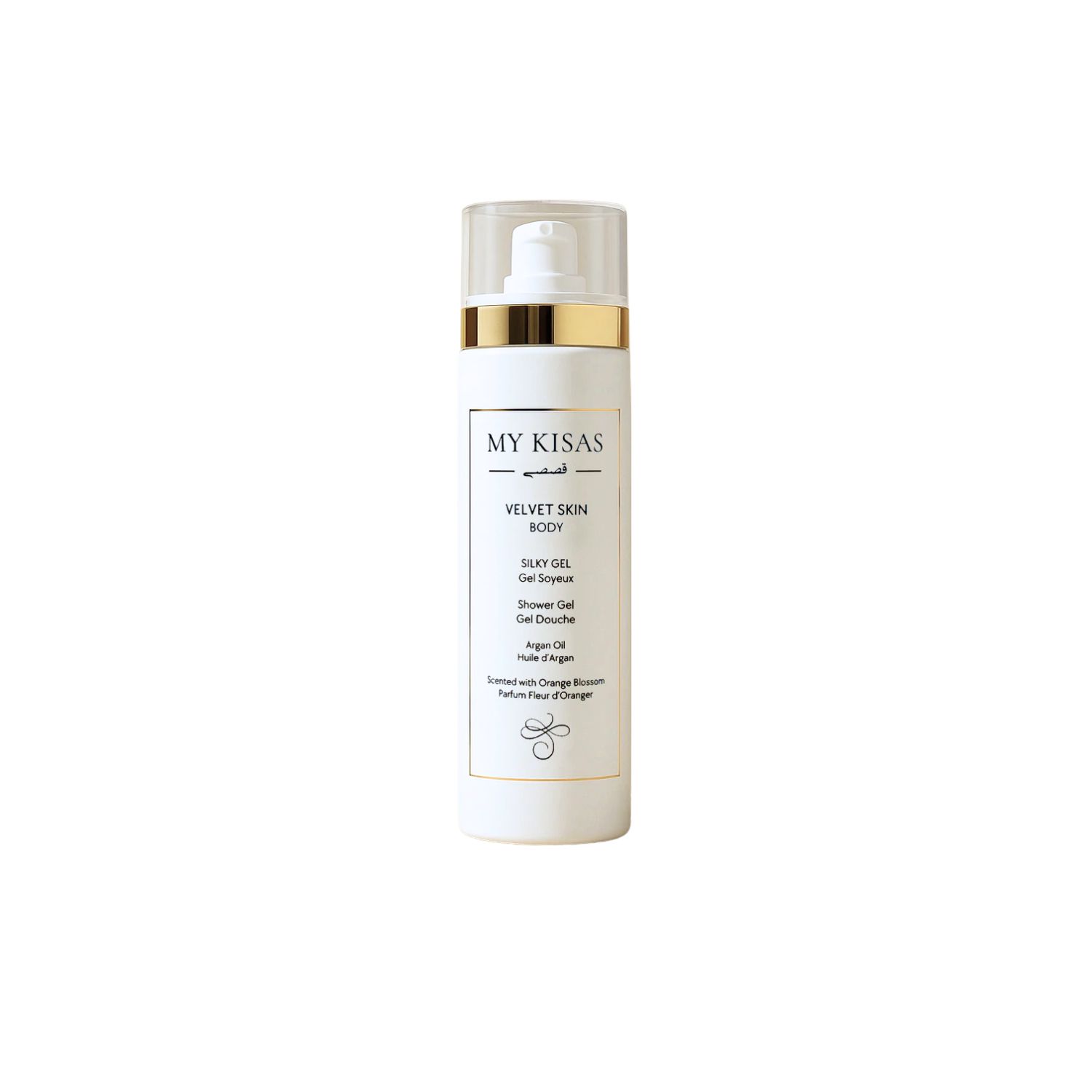 My Kisas Neutrals Silky Gel - Body Wash With Argan Oil, Coconut Oil Scented With Orange Blossom In Orange