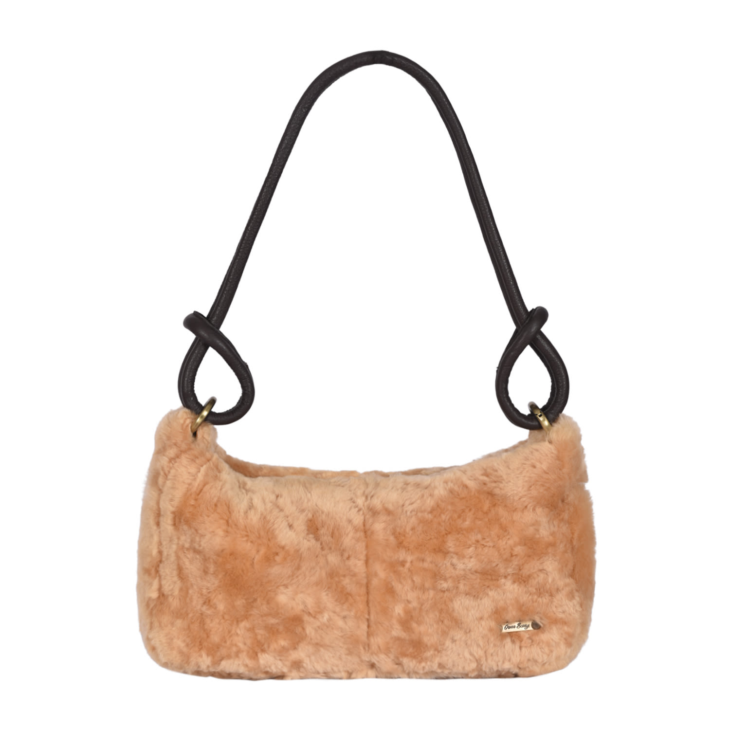 Owen Barry Women's Neutrals Shoulder Bag Devoran Sheepskin Honey Tan