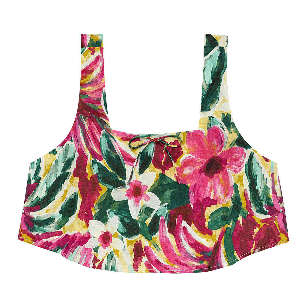 Montce Swim Women's Isla Floral Square Neck Crop Top