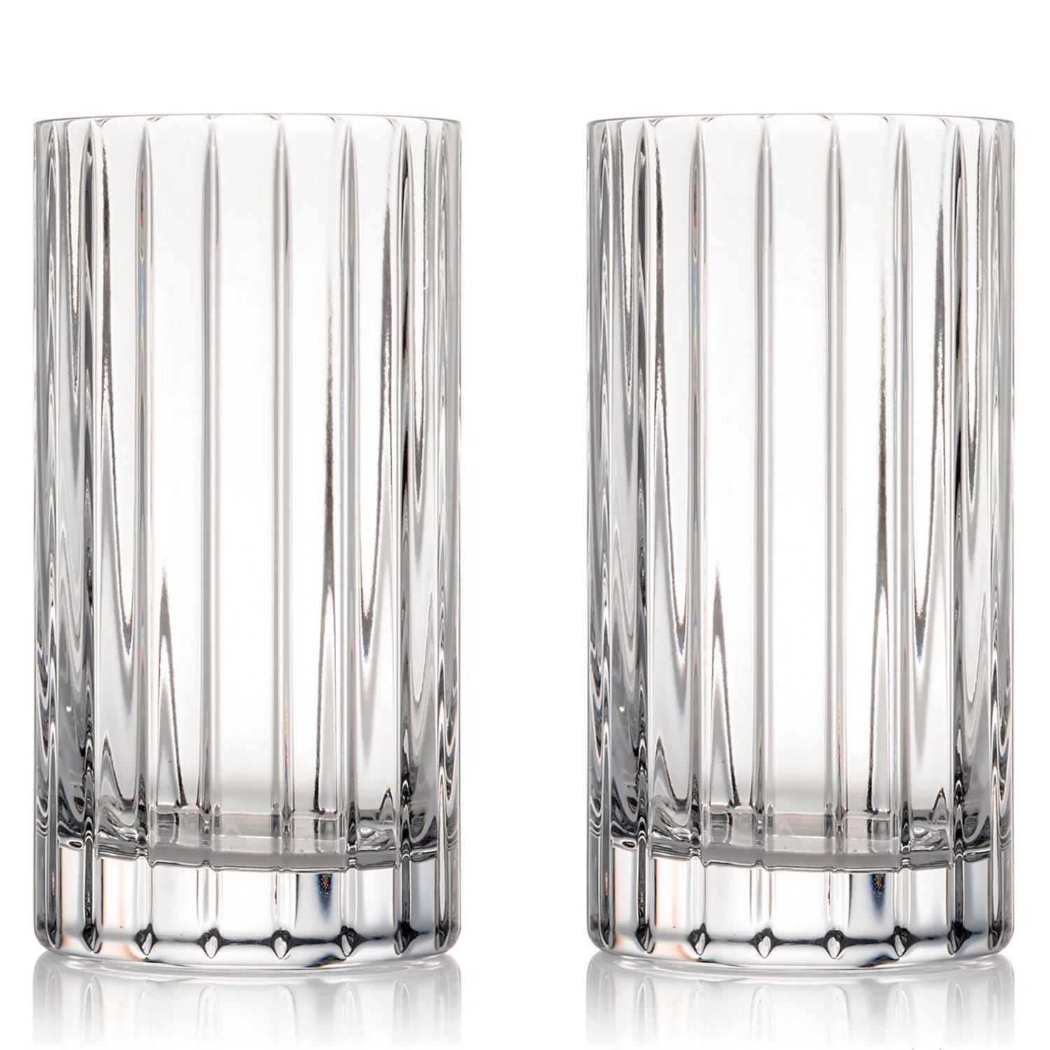 Eliská Pair Of Crystal Highball Glasses In Transparent