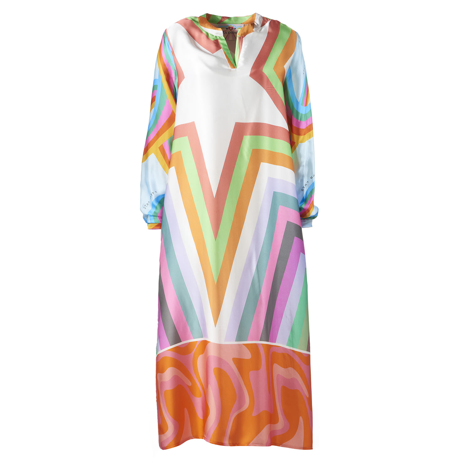 Soul Kathrine Women's Long Sleeve Maxi Dress Fancy Seven In Green