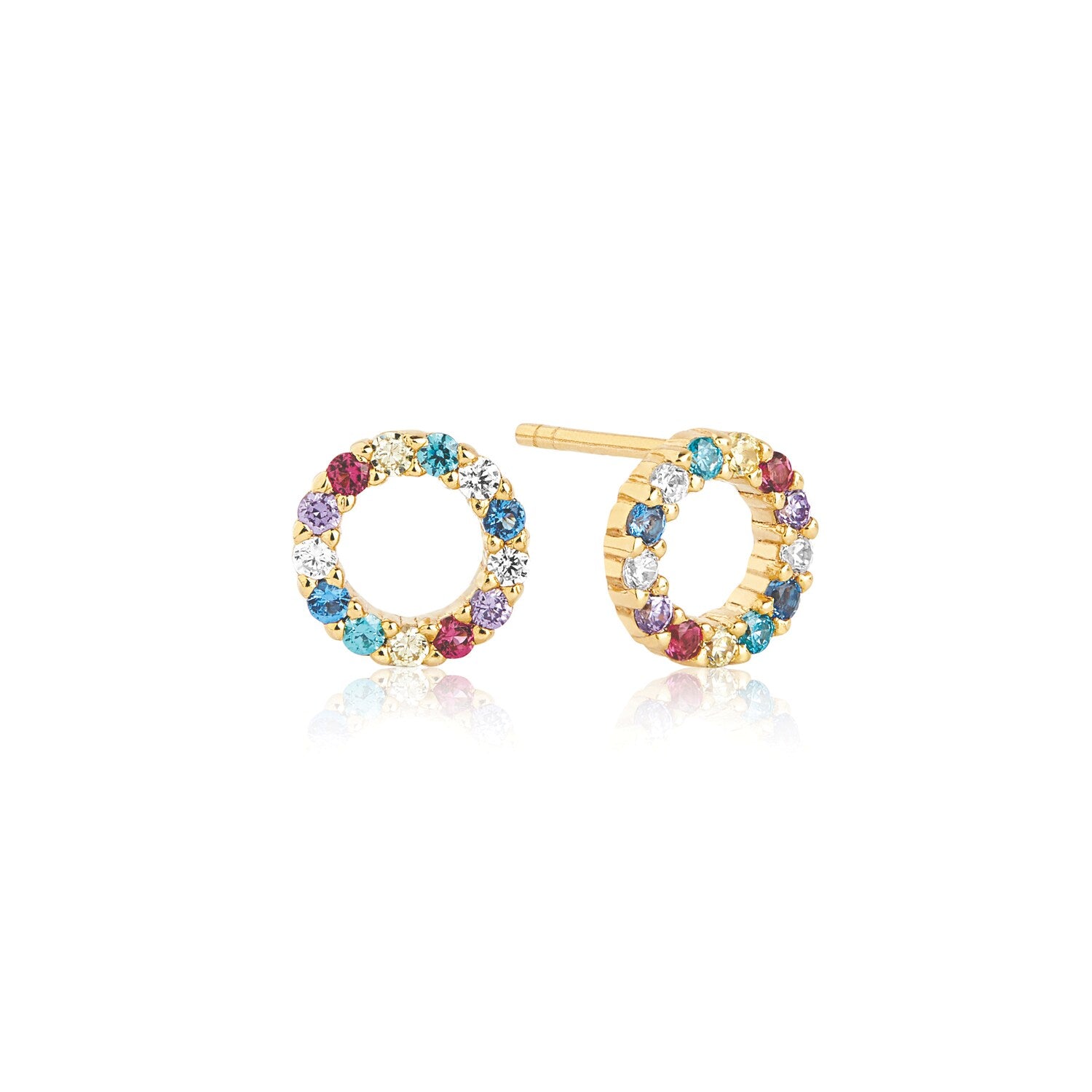 Sif Jakobs Jewellery Women's Earrings Biella Uno Gold Rainbow In Gold