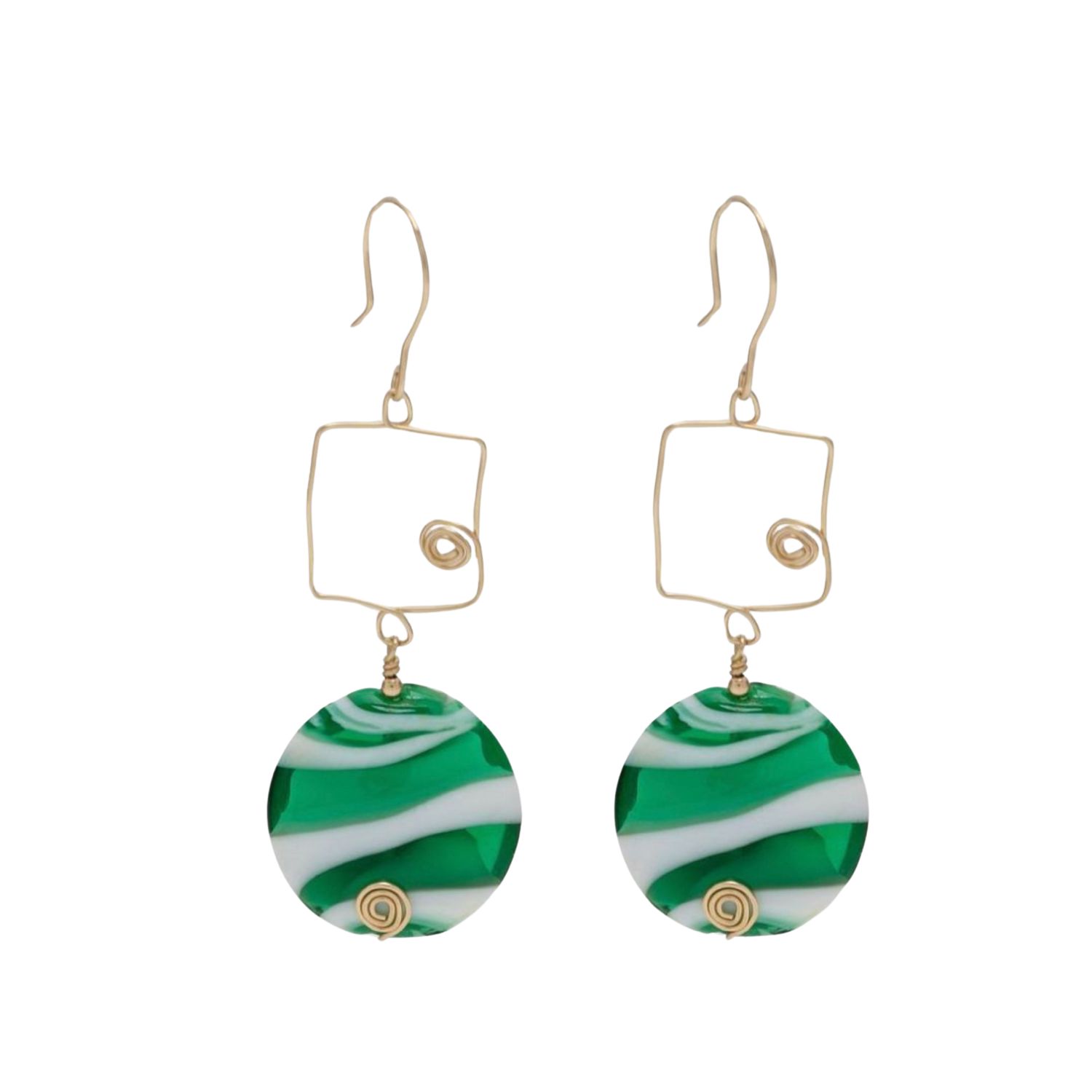 Women’s Green / White The Esmarelda - Bespoke Emerald Murano - Gold Mare De Vetro