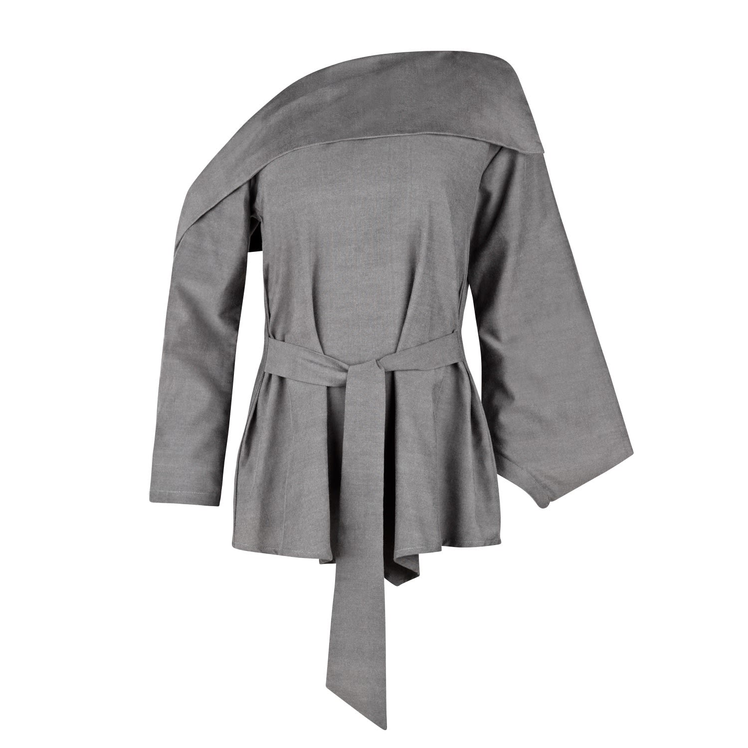 Boutique Kaotique Women's Grey Indonesian Off The Shoulder Top In Grey