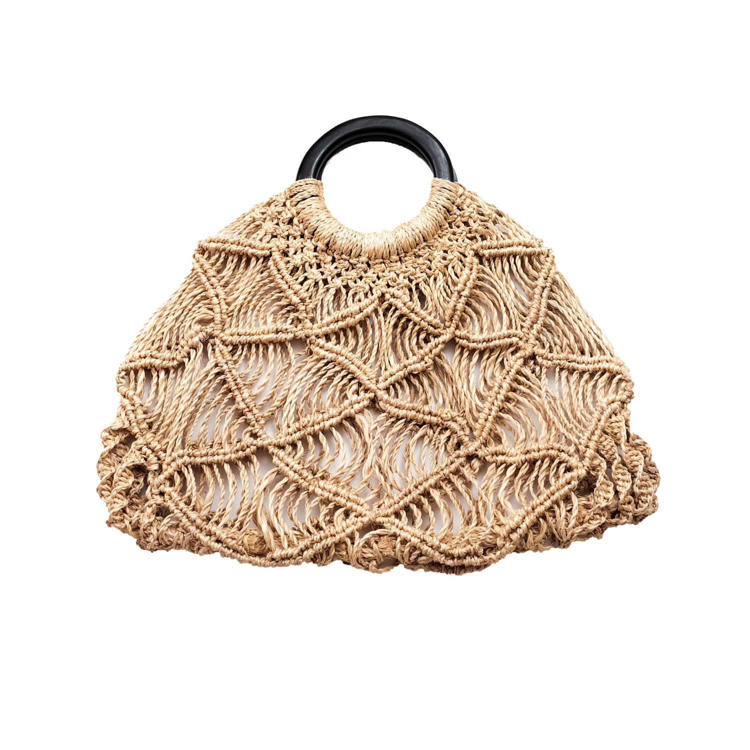 macrame circle bag