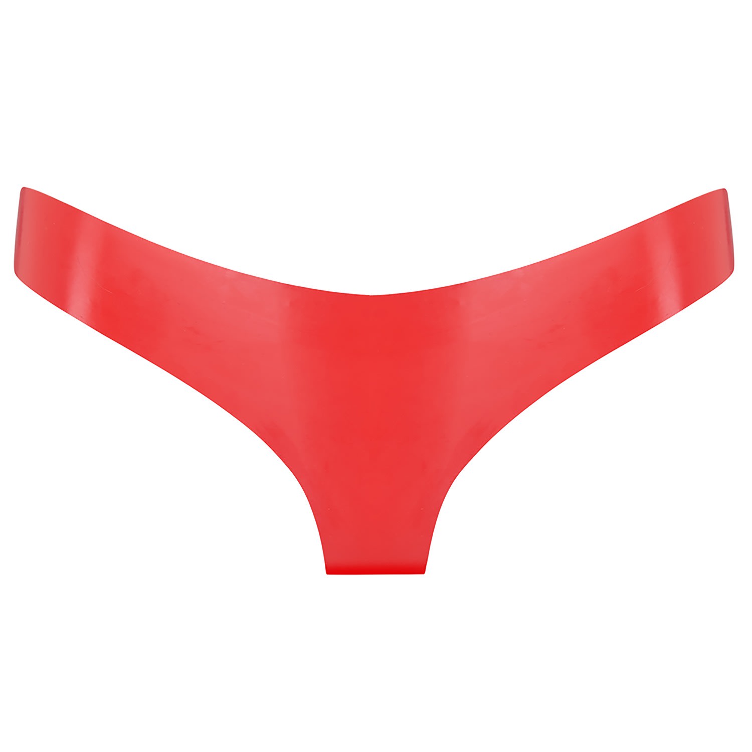 Elissa Poppy Women's Latex Brief - Red In Red
