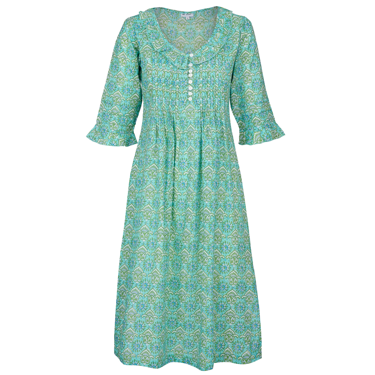 cotton midi dress with 3/4 sleeves Velvet By Graham & Spencer River Dress
